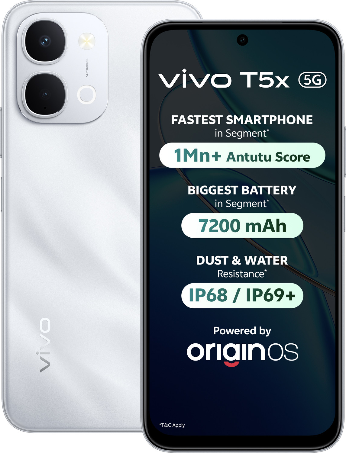 Image of vivo T5x 5G (Star Silver, 256 GB)