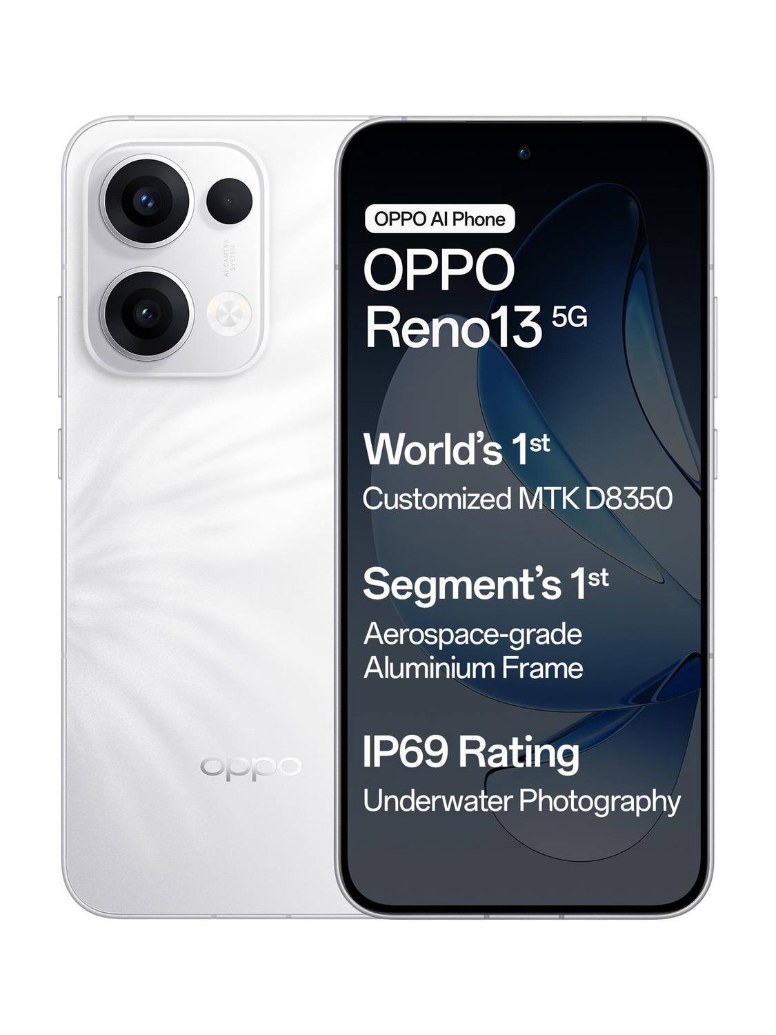 OPPO Reno13 5G (Ivory White, 128 GB)