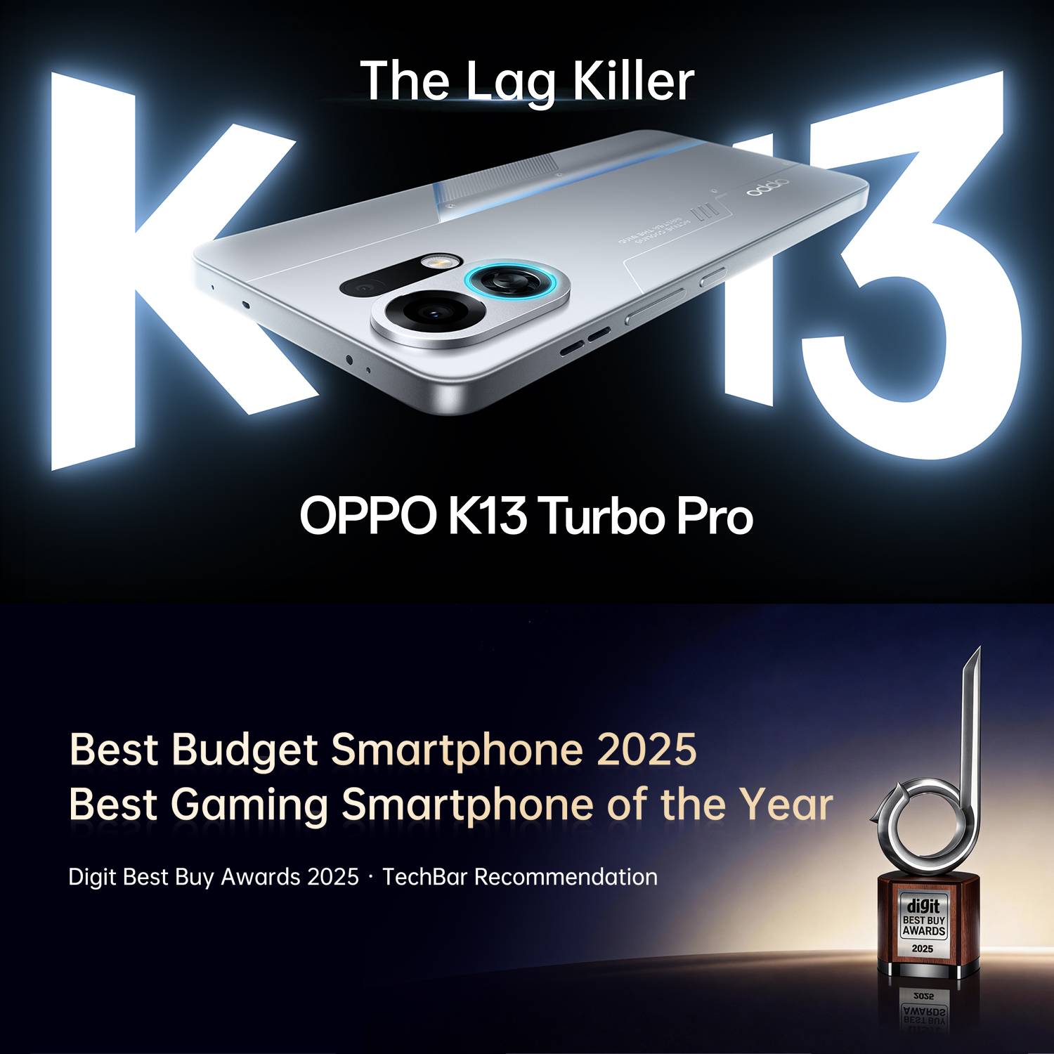 OPPO K13 Turbo Pro 5G 256GB Silver Knight - Image 2