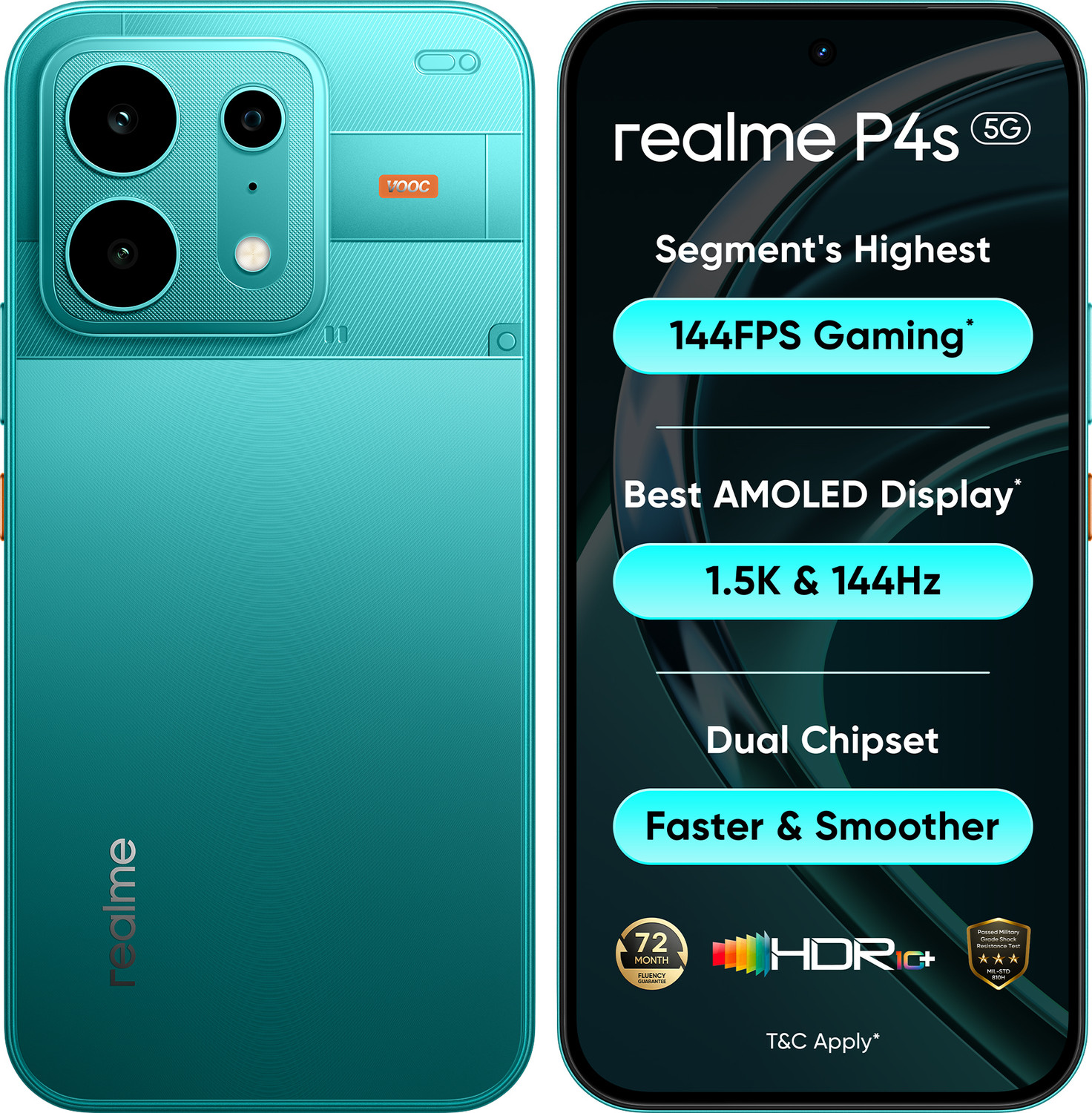 Image of realme P4s 5G (Electric Cyan, 128 GB)
