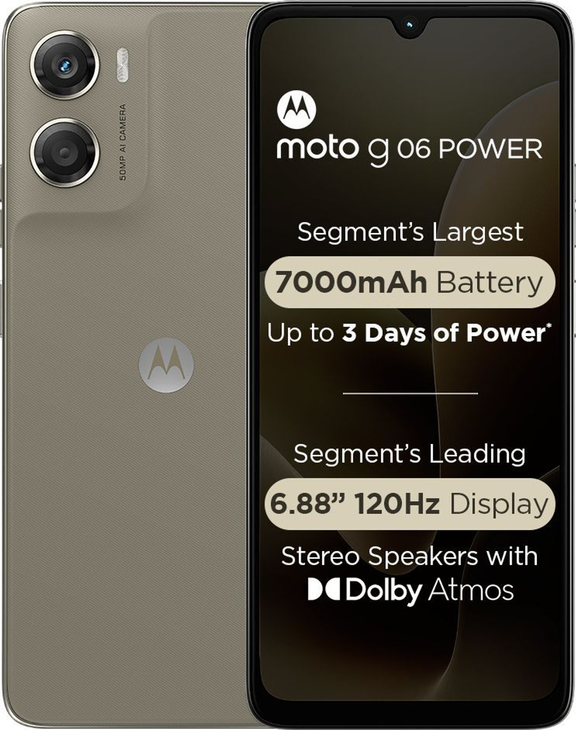 Image of MOTOROLA g06 power Charger in the Box (Pantone Laurel Oak, 64 GB)