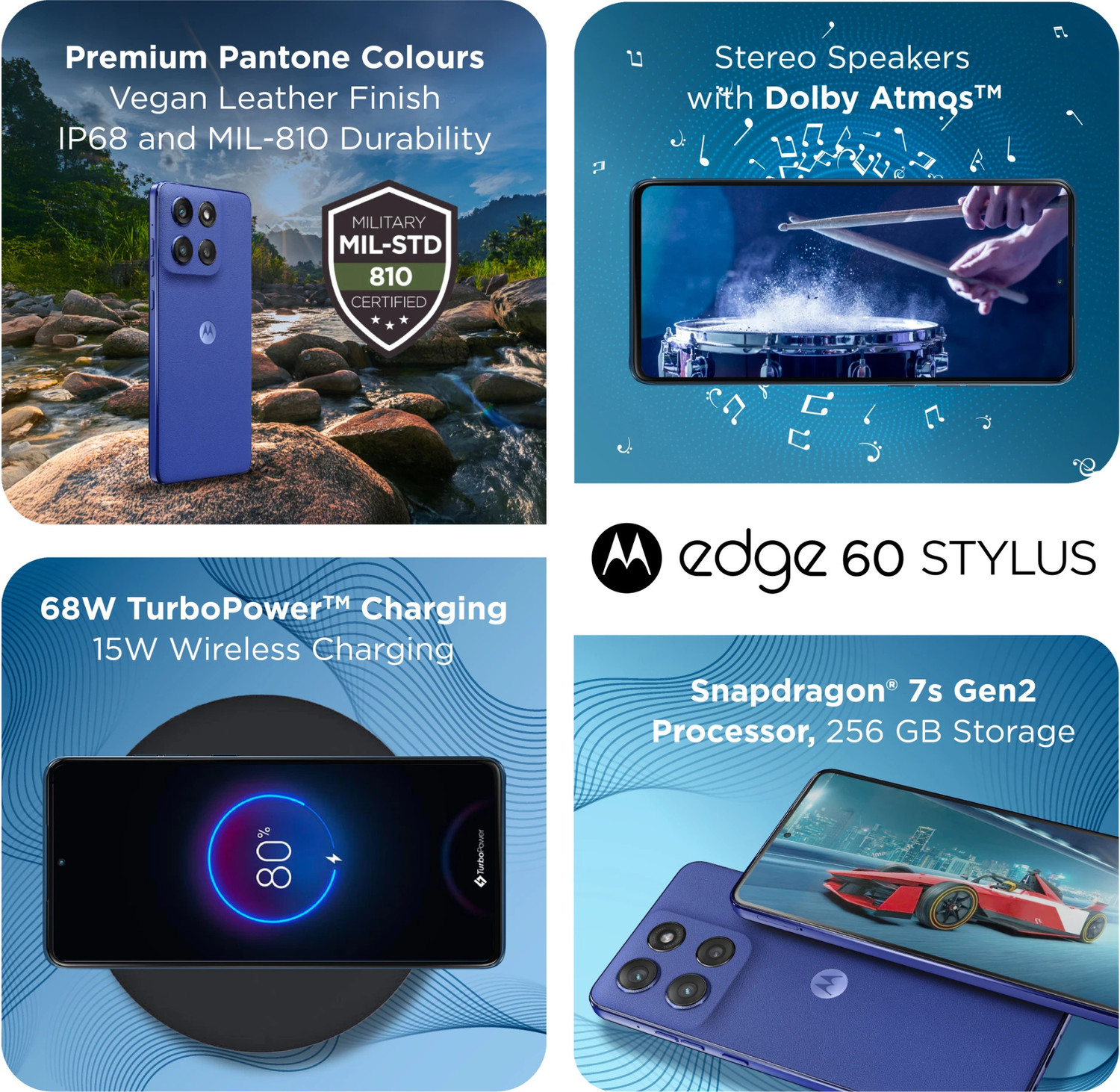 Image of MOTOROLA Edge 60 Stylus (PANTONE Surf the Web, 256 GB)