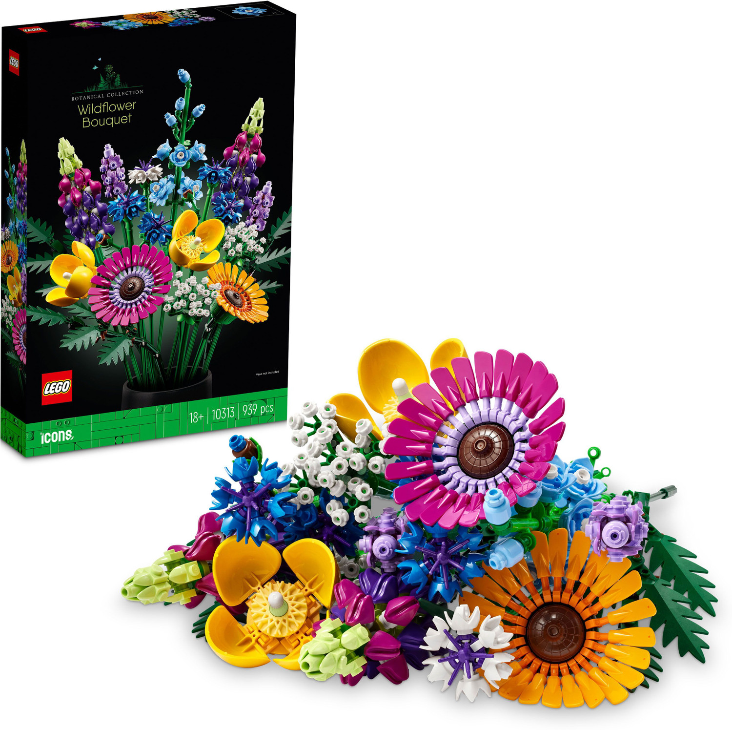 Image of LEGO Icons Wildflower Bouquet (939 Blocks) Model Building Kit