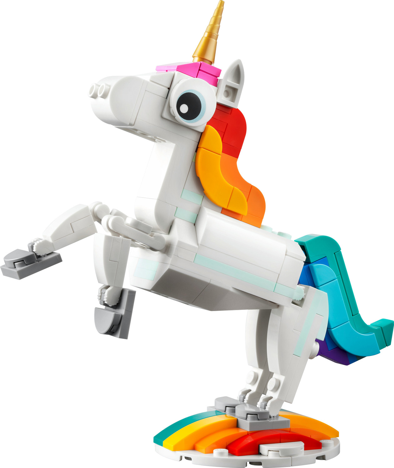 Image of LEGO Creator 3-in-1 Magical Unicorn (145 Blocks) Model Building Kit