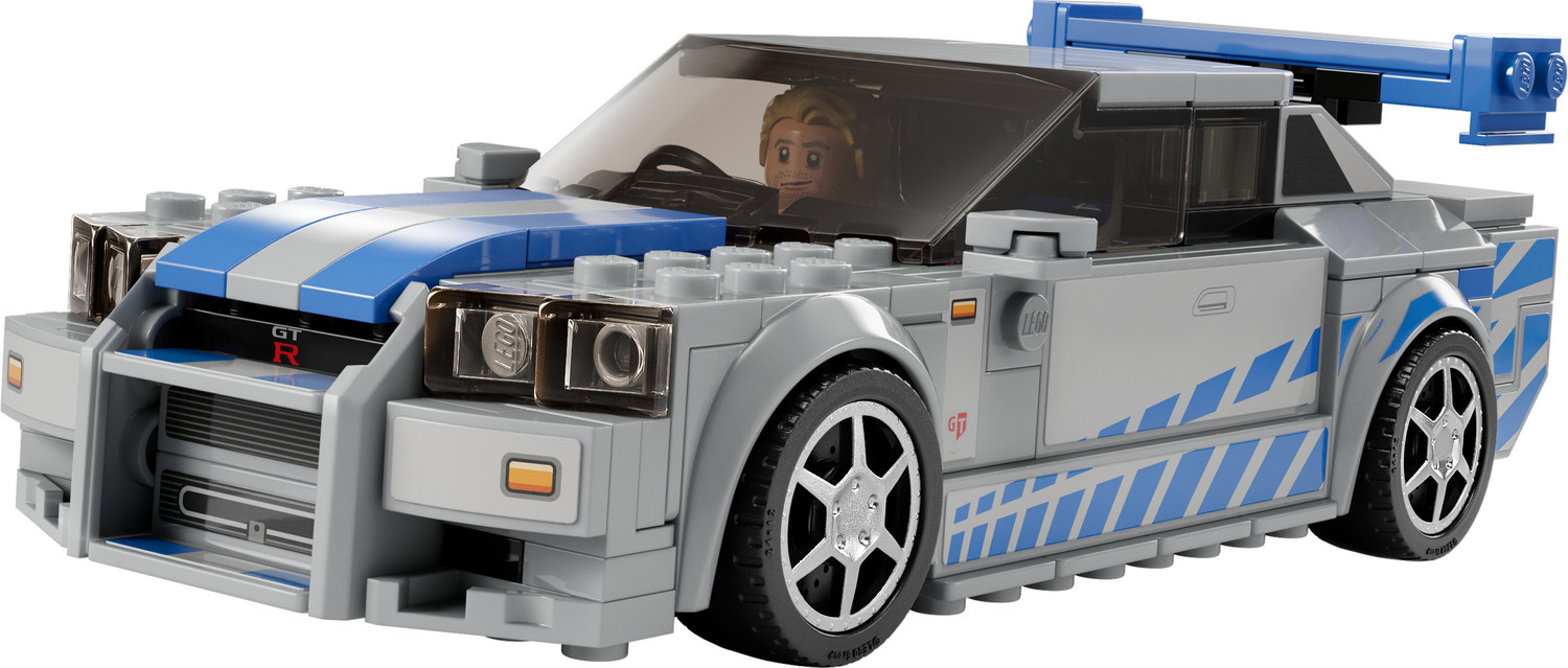 Image of LEGO Speed Champions 2 Fast 2 Furious Nissan Skyline GT-R (R34) (319 Blocks) Model Building Kit