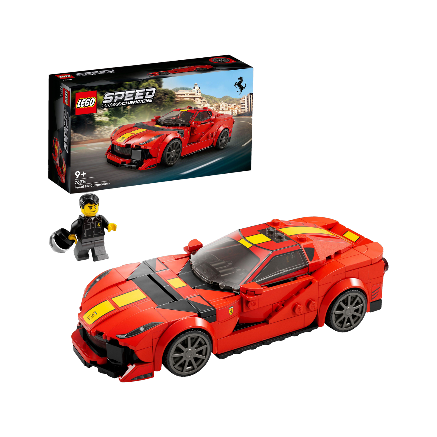 Image of LEGO Speed Champions Ferrari 812 Competizione (261 Blocks) Model Building Kit