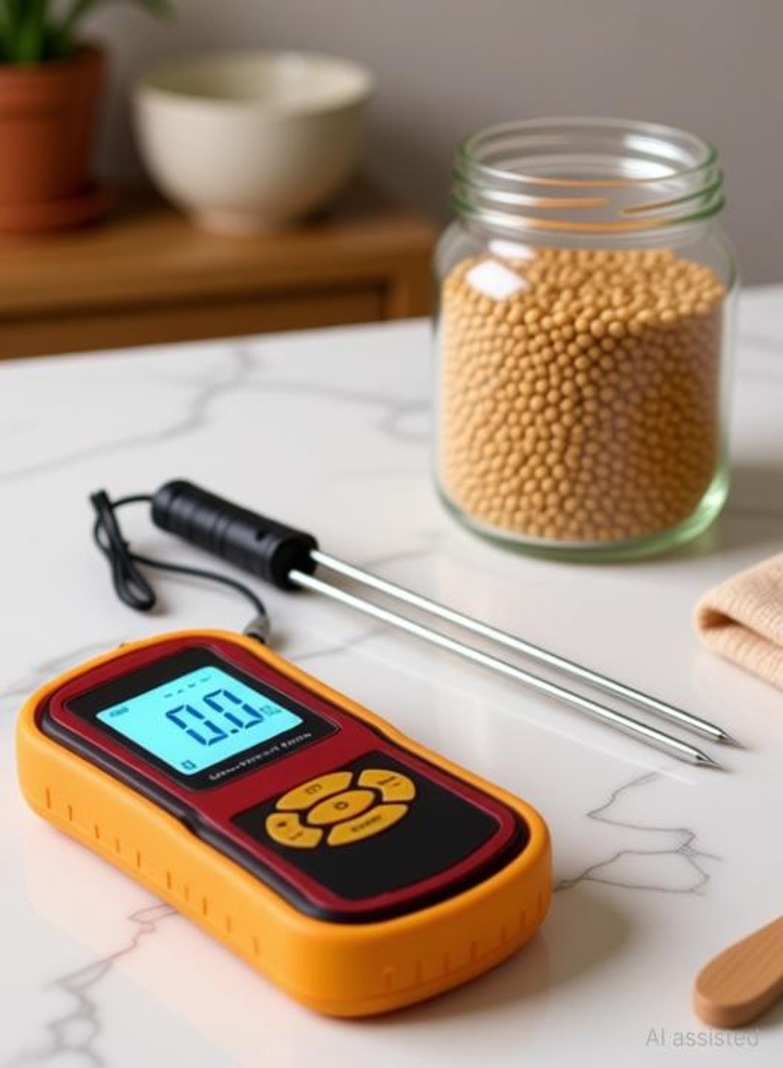 Image of Real Instruments GM640 Digital Grain Moisture Meter With Probe LCD Hygrometer Humidity Tester GM640 Digital Grain Moisture Meter With Probe LCD Hygrometer Humidity Tester Pin-Type Digital Moisture Measurer