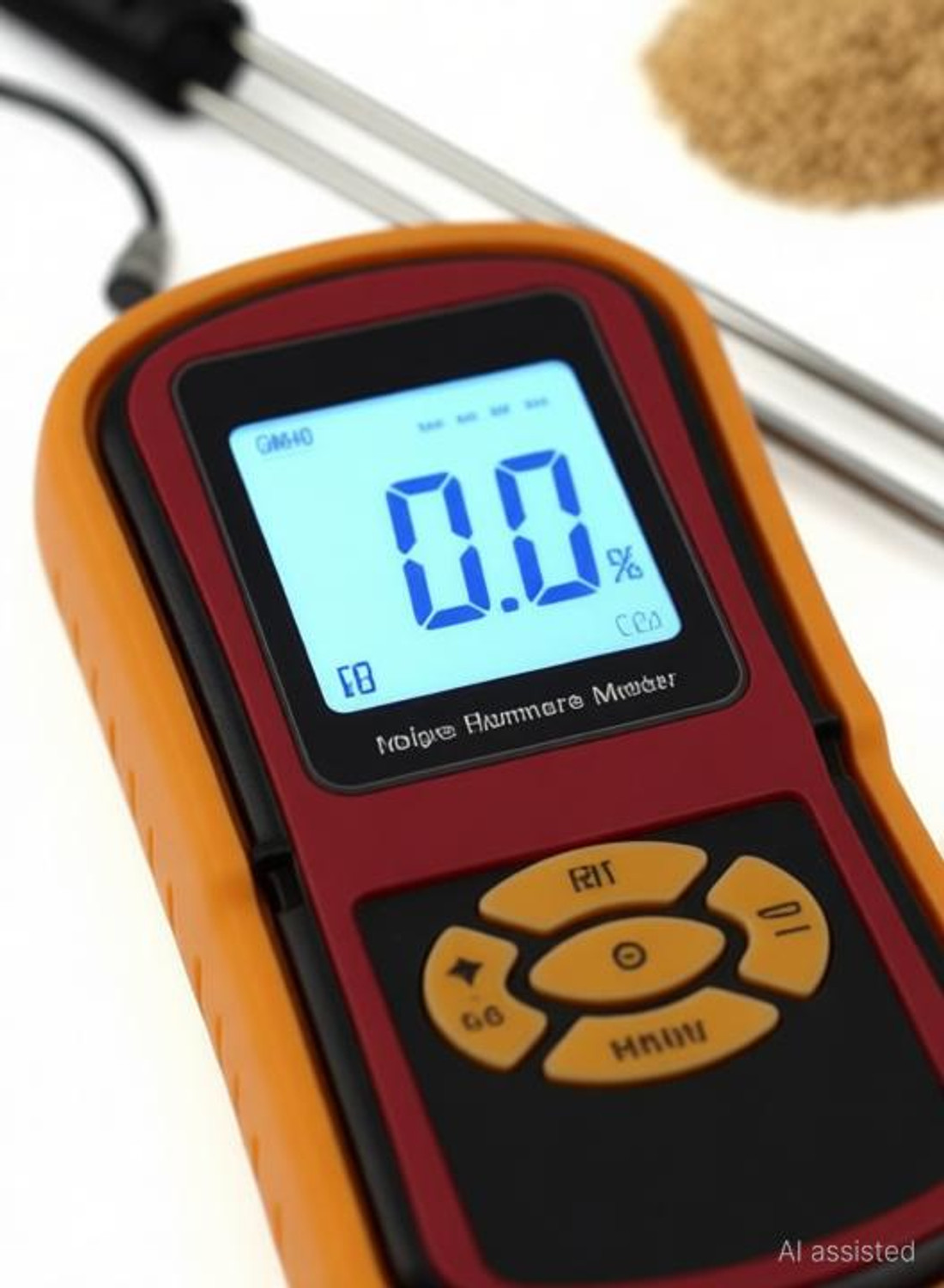 Image of Real Instruments GM640 Digital Grain Moisture Meter With Probe LCD Hygrometer Humidity Tester GM640 Digital Grain Moisture Meter With Probe LCD Hygrometer Humidity Tester Pin-Type Digital Moisture Measurer