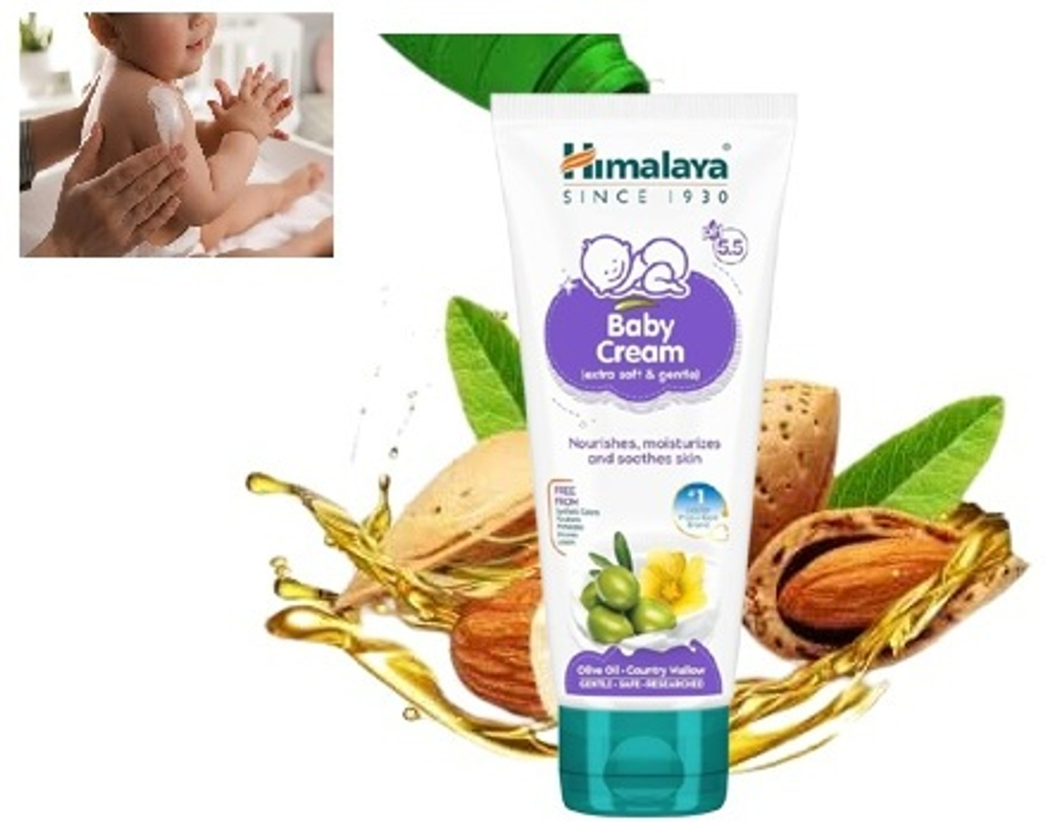 Image of HIMALAYA Baby Cream for soft & glowing skin 100grm