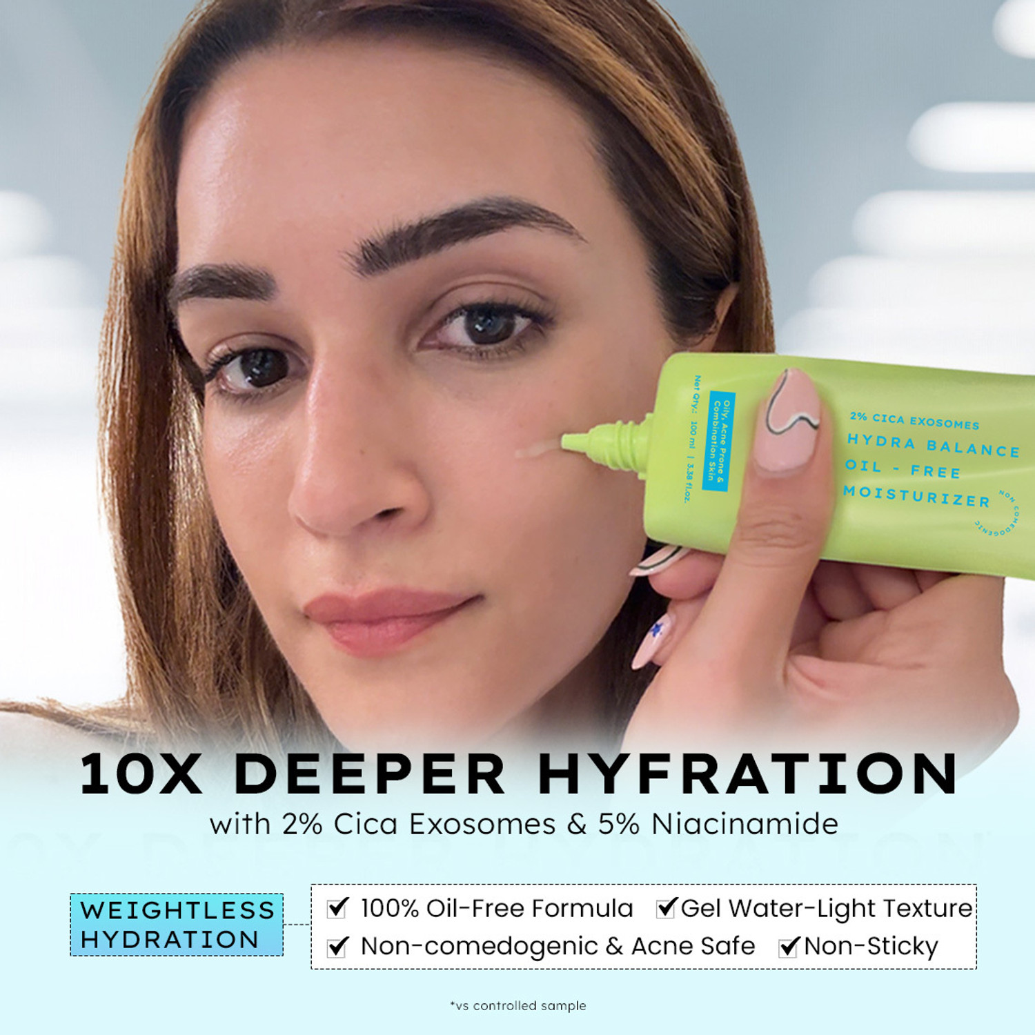 Image of HYPHEN 2% Cica Oil-free Moisturizer With 5% Niacinamide| For Acne-prone, Oily, Dry Skin