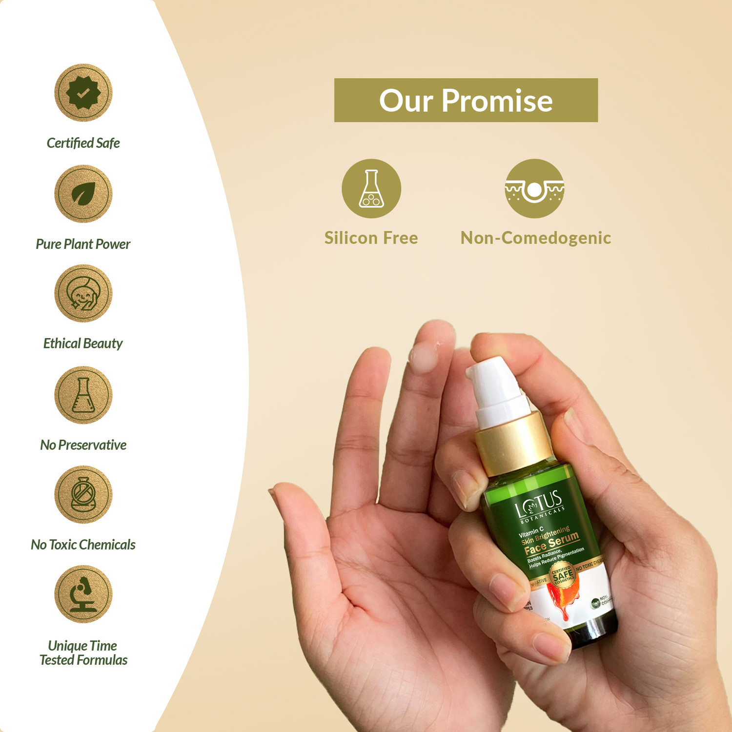 Image of Lotus Botanicals Vitamin C Skin Brightening Face Serum - 30g