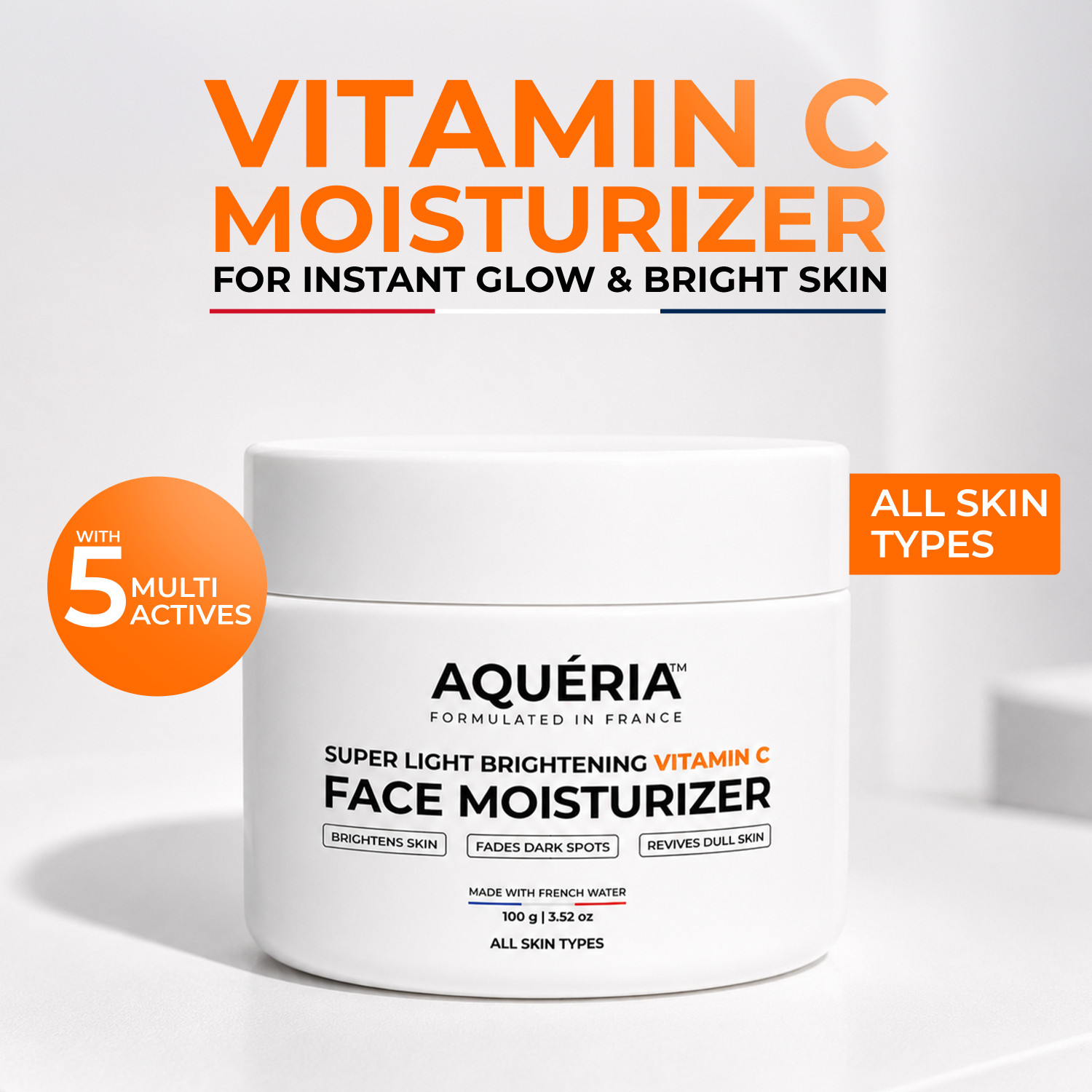 Image of Aqueria Super Light Brightening Vitamin C Face Moisturizer With Hyaluronic Acid