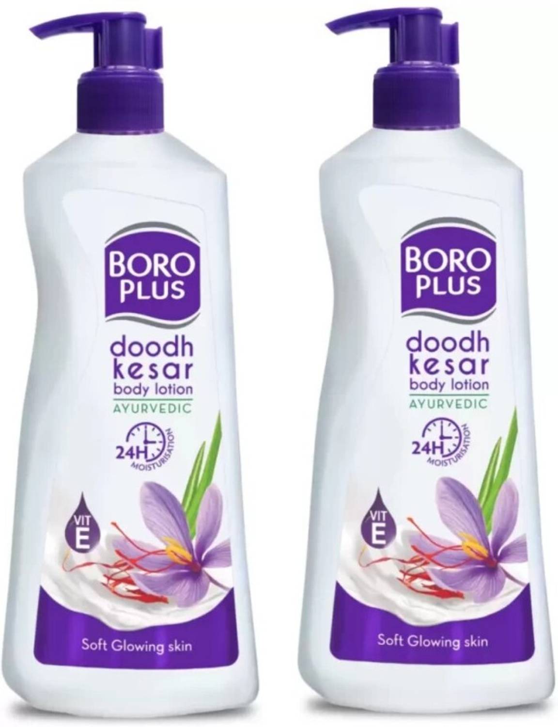BOROPLUS Doodh kesar body lotion moisturizer 400ml pack of 2