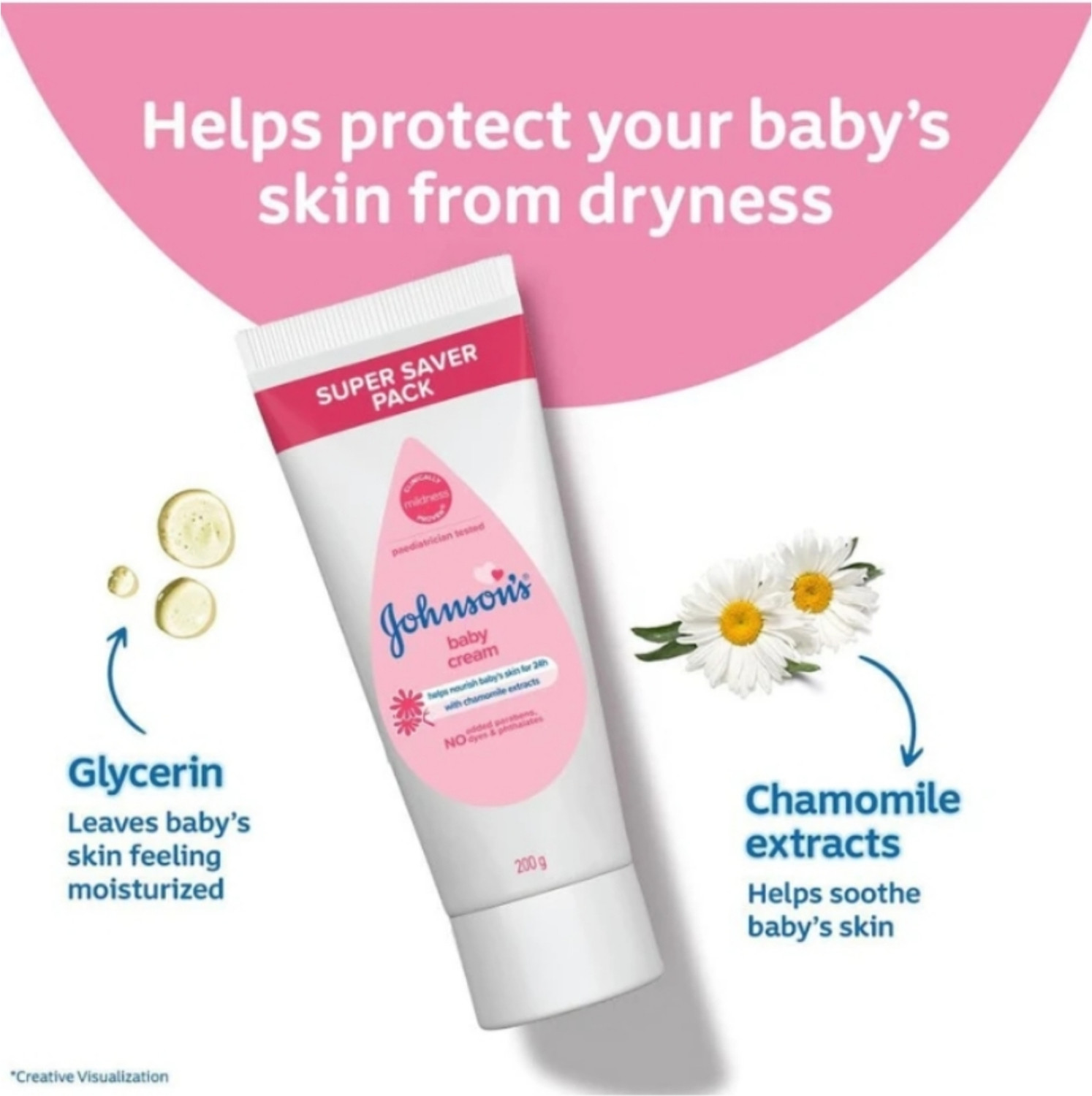 Image of JOHNSON'S Baby Cream for soft and moisturised skin