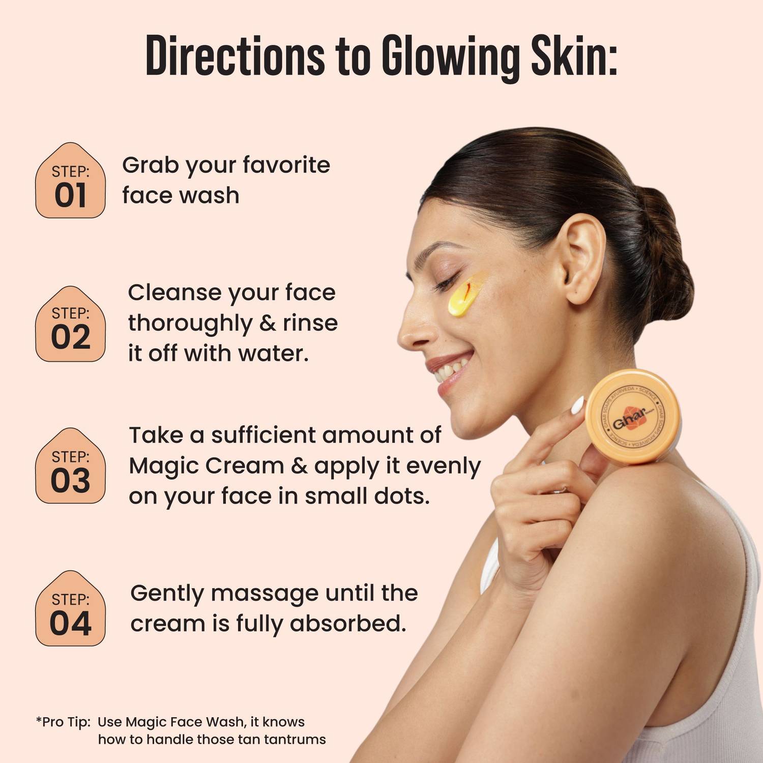 Ghar Soaps Magic Cream 50g Saffron Niacinamide De-Tan Brightening - Image 5