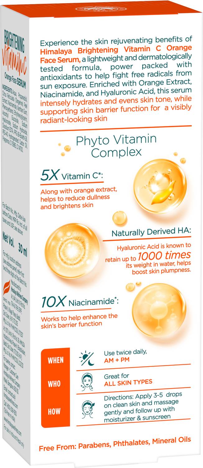 Himalaya Vitamin C Orange Face Serum 30ml - Image 2