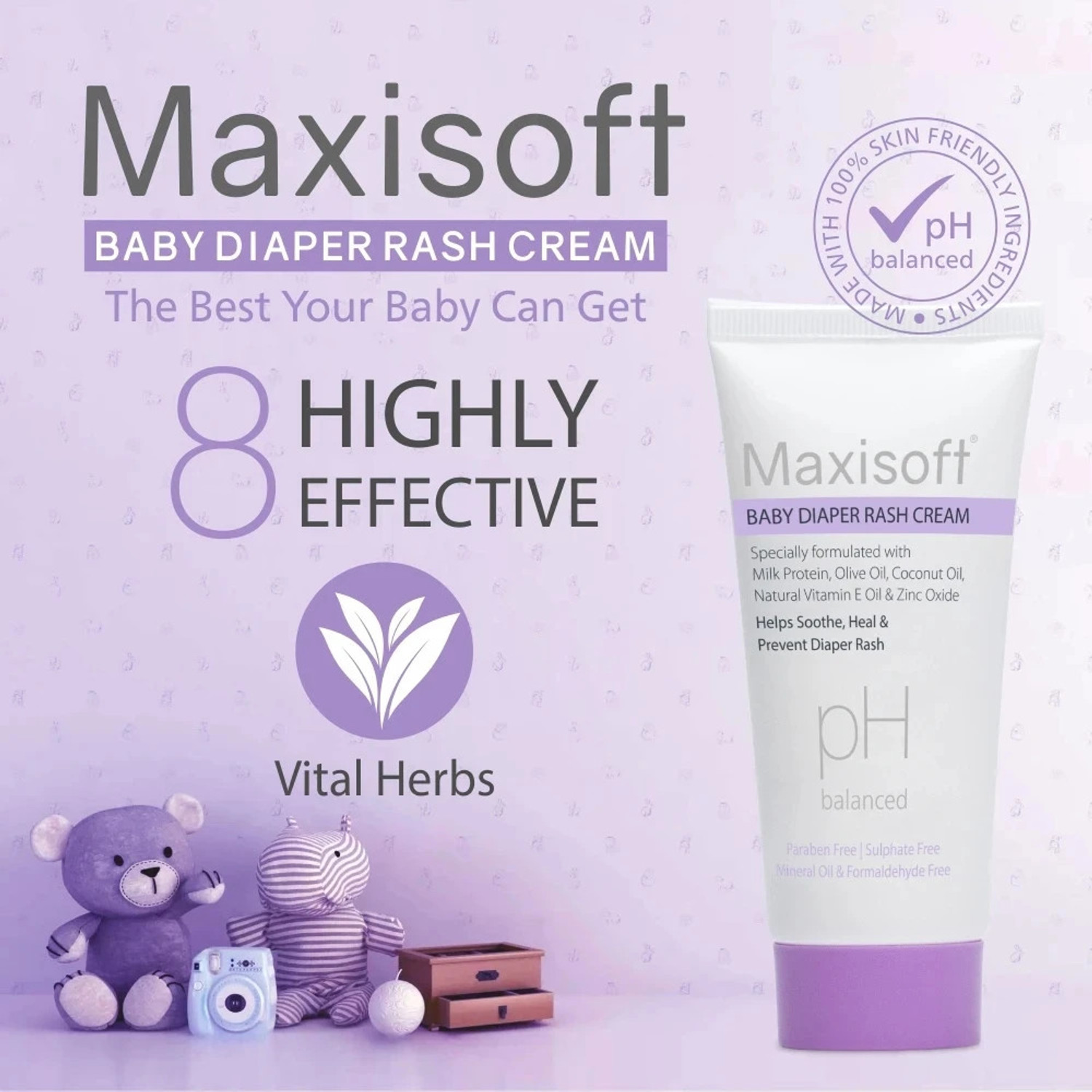 Image of Maxisoft Baby Diaper Rash Cream Pack of 1