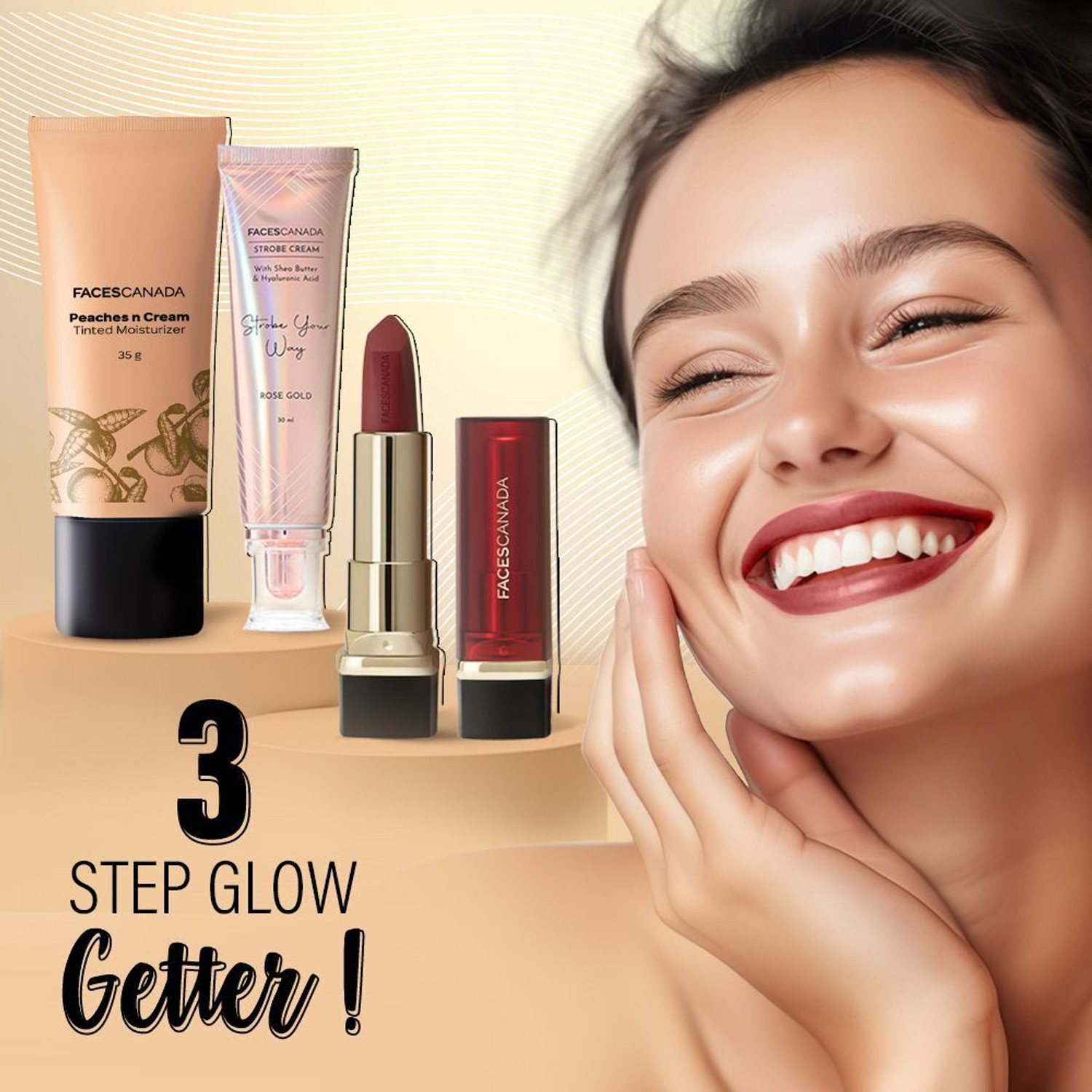Image of FACES CANADA Tinted Moisturizer - Peaches N Cream - Beige 02 | Natural Glow BB Cream