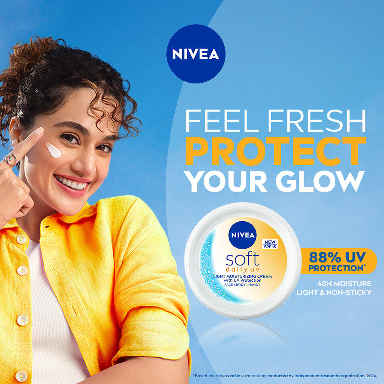 Image of NIVEA Soft Daily UV Light Moisturizer Cream with SPF-15, Face Hand & Body, Men & Women