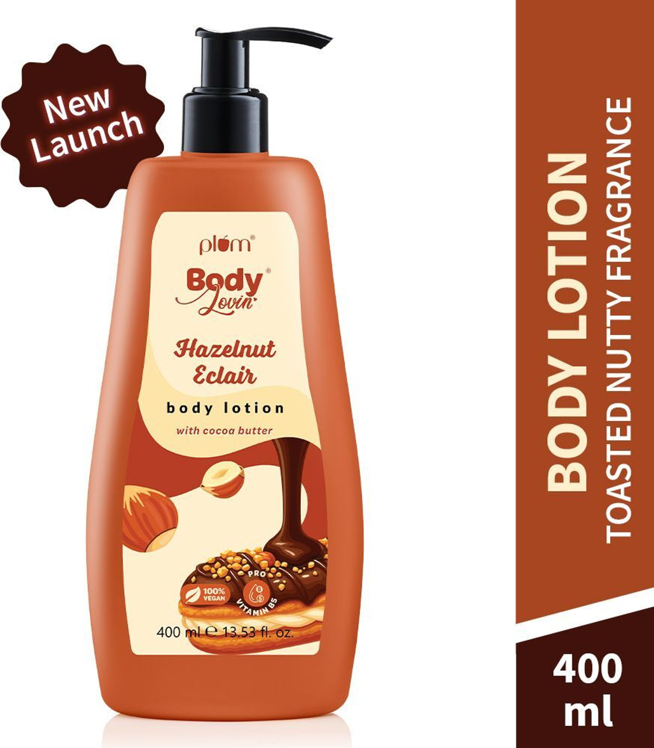 Image of Plum Hazelnut Eclair Body Lotion | Cocoa Butter & Vitamin B5 for Deep Moisturization