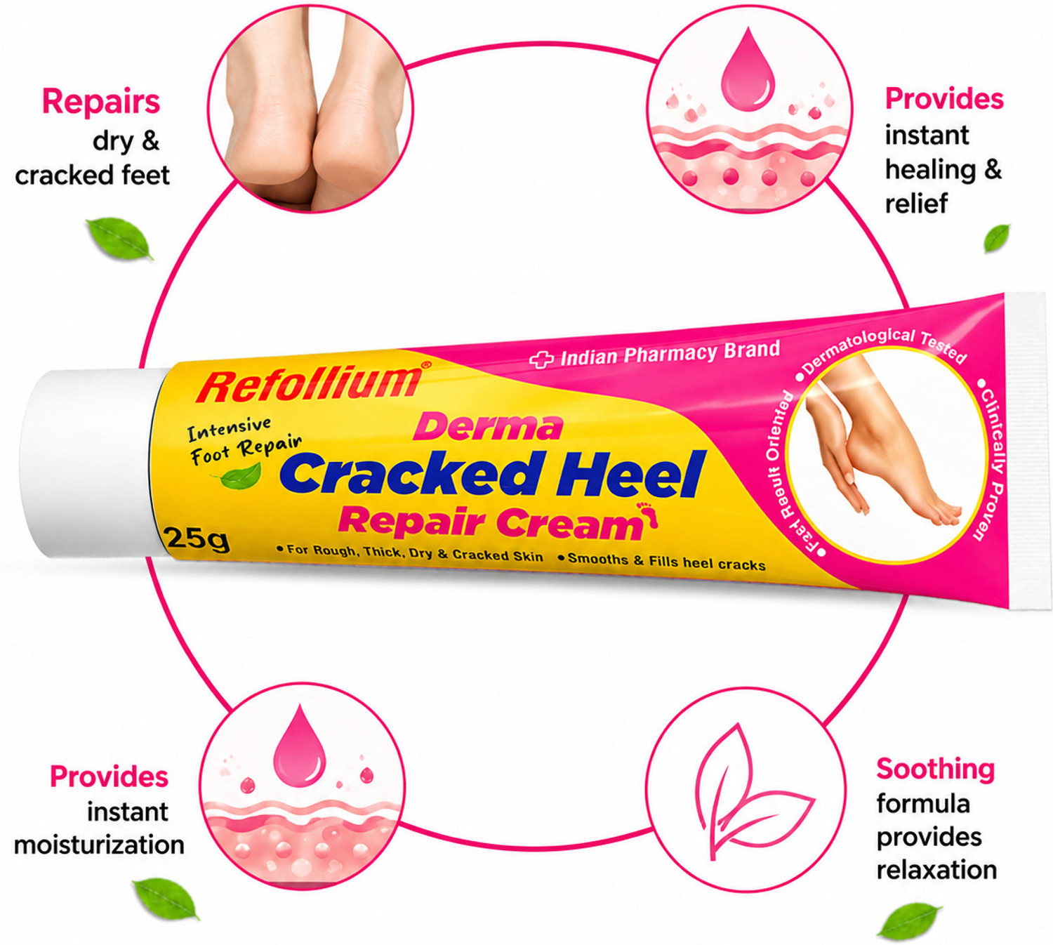 Image of Refollium Feet crack heel repair cream Smooth Foot Crack Cracked Heel Repari Foot Cream
