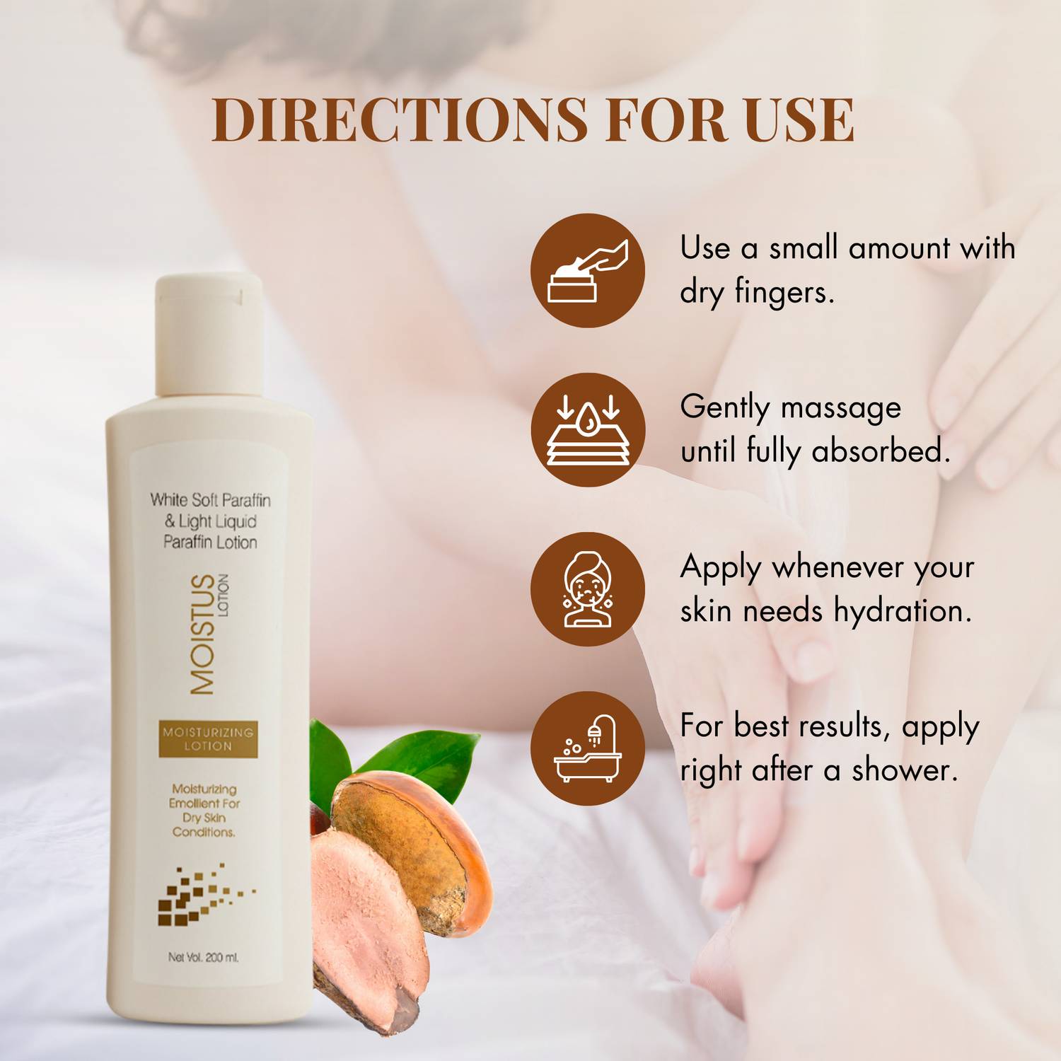 moistus Moisturising Lotion | White Soft Paraffin & Light Liquid