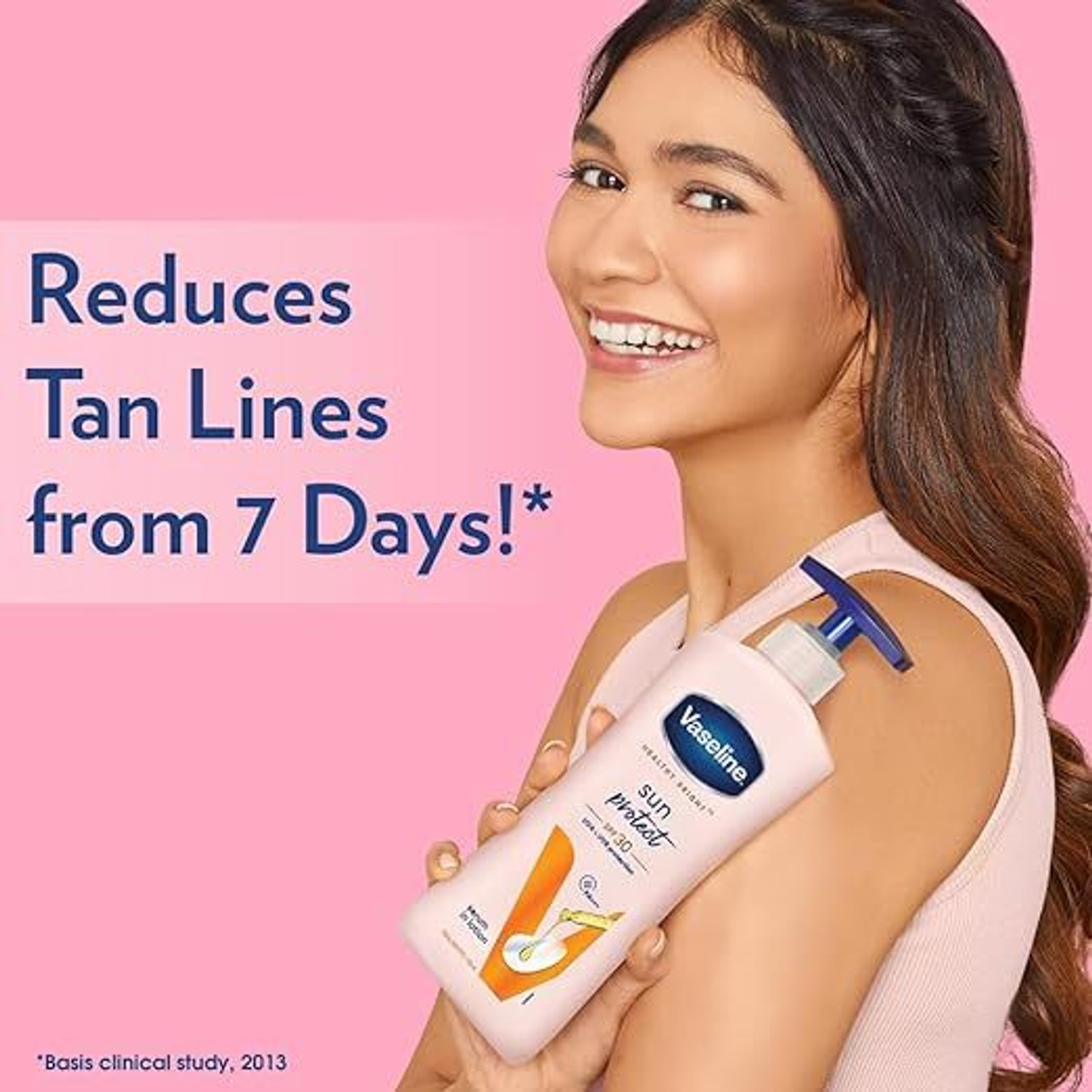 Image of Vaseline Sun Protect SPF 30 Body Lotion, Reduces Tan Lines in 7 Days, UVA + UVB PA+++