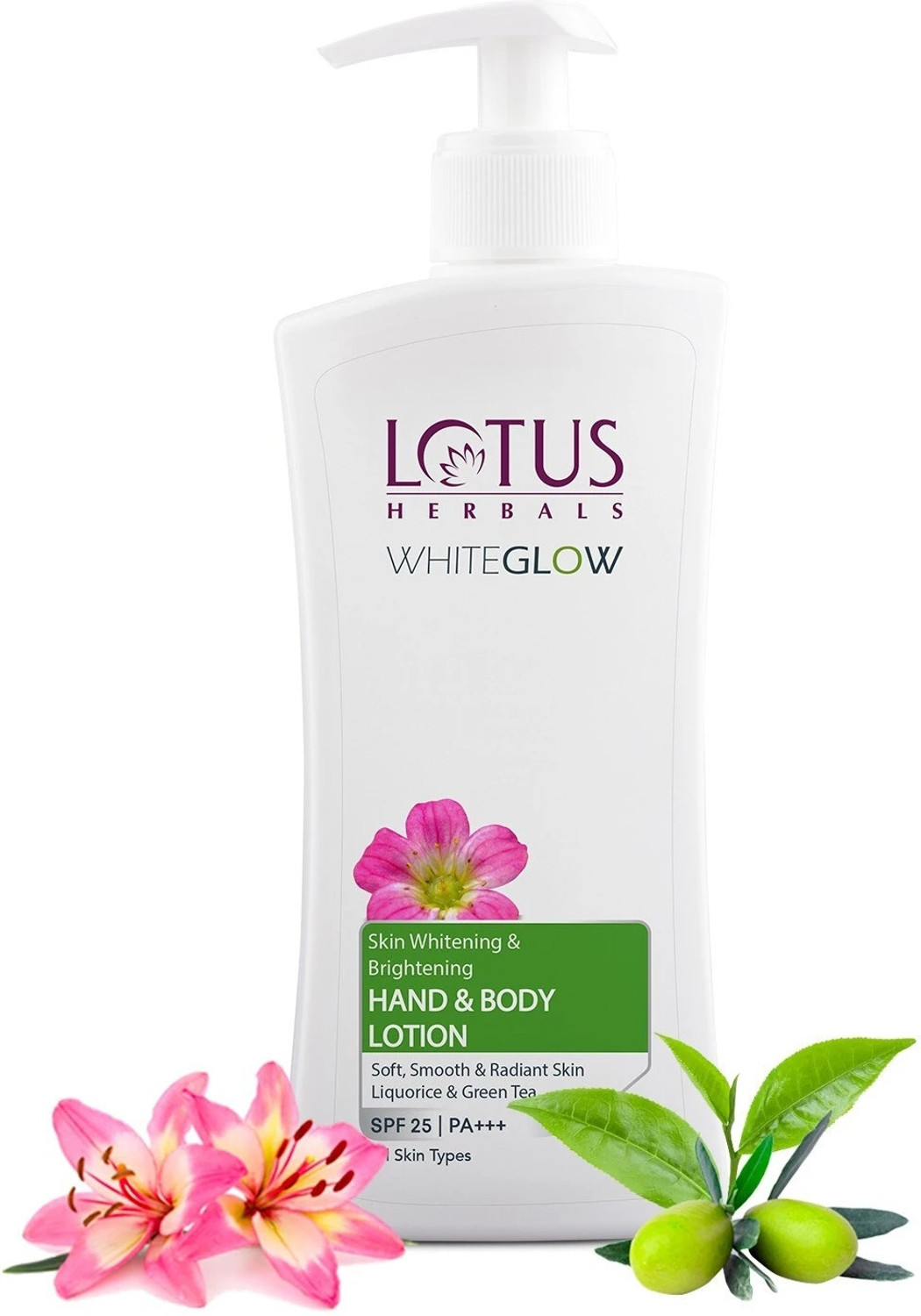 Image of LOTUS HERBALS WhiteGlow Skin Brightening Hand and Body lotion SPF 25 PA+++