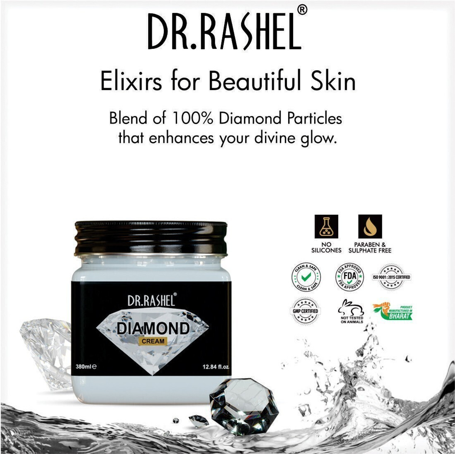 Image of DR.RASHEL Diamond Face & Body Cream with Diamond Particles | Renewal & Firm Skin