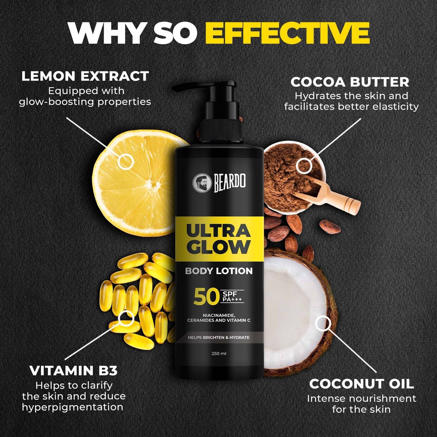 BEARDO Ultraglow SPF 50 Body Lotion for Men - Image 3