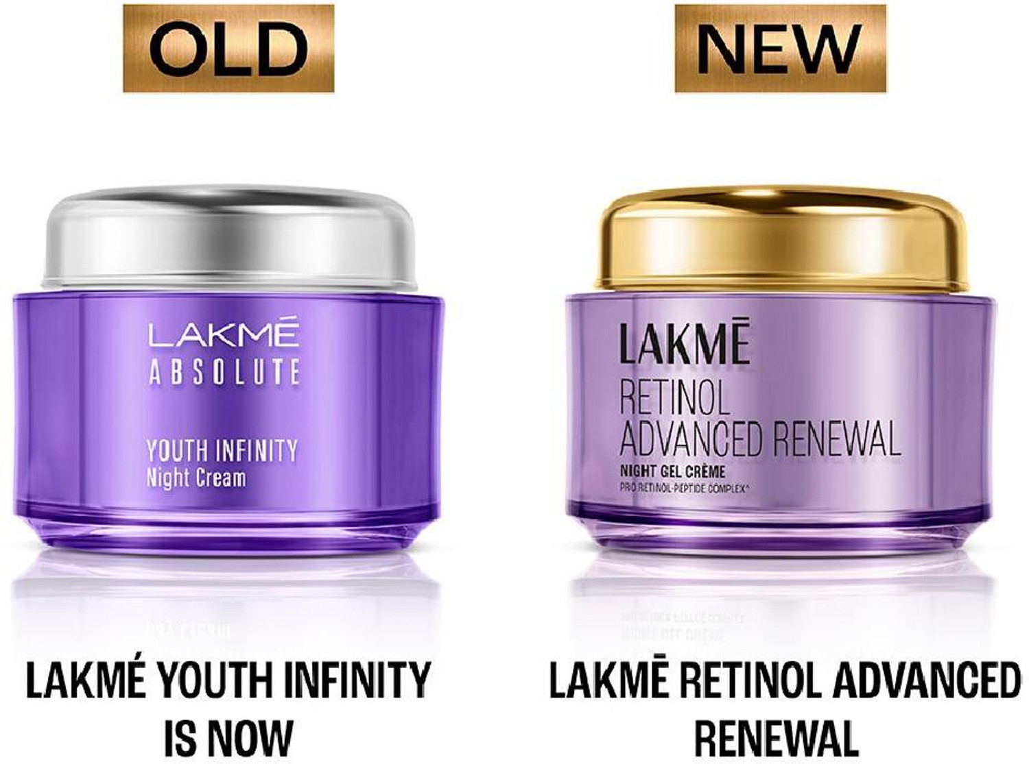 Image of Lakme Retinol Advanced Renewal Night Gel Creme Pro-Retinol Peptide Complex,