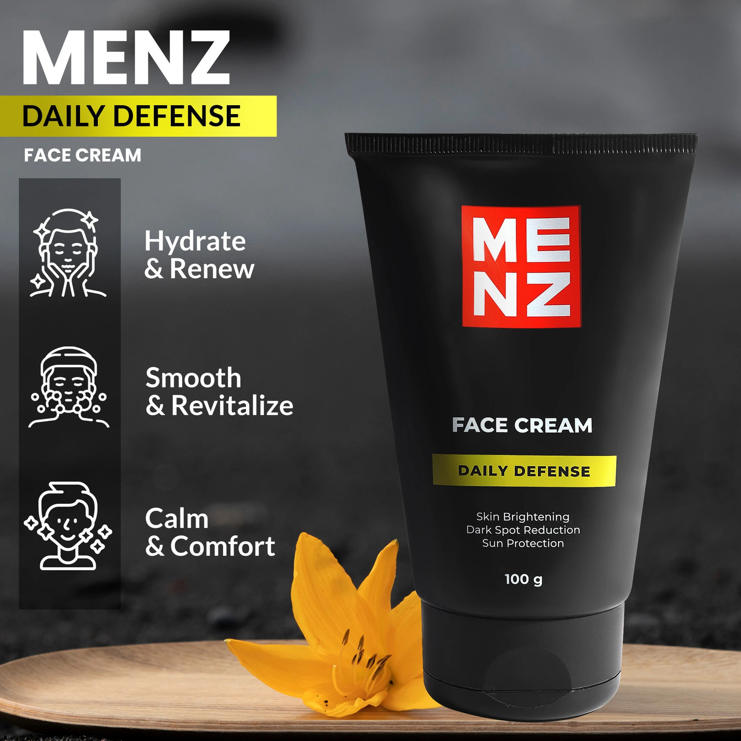 Image of MENZ Luxury Daily Defense Face Cream With Skin Brightening & Sun Protection For Gents