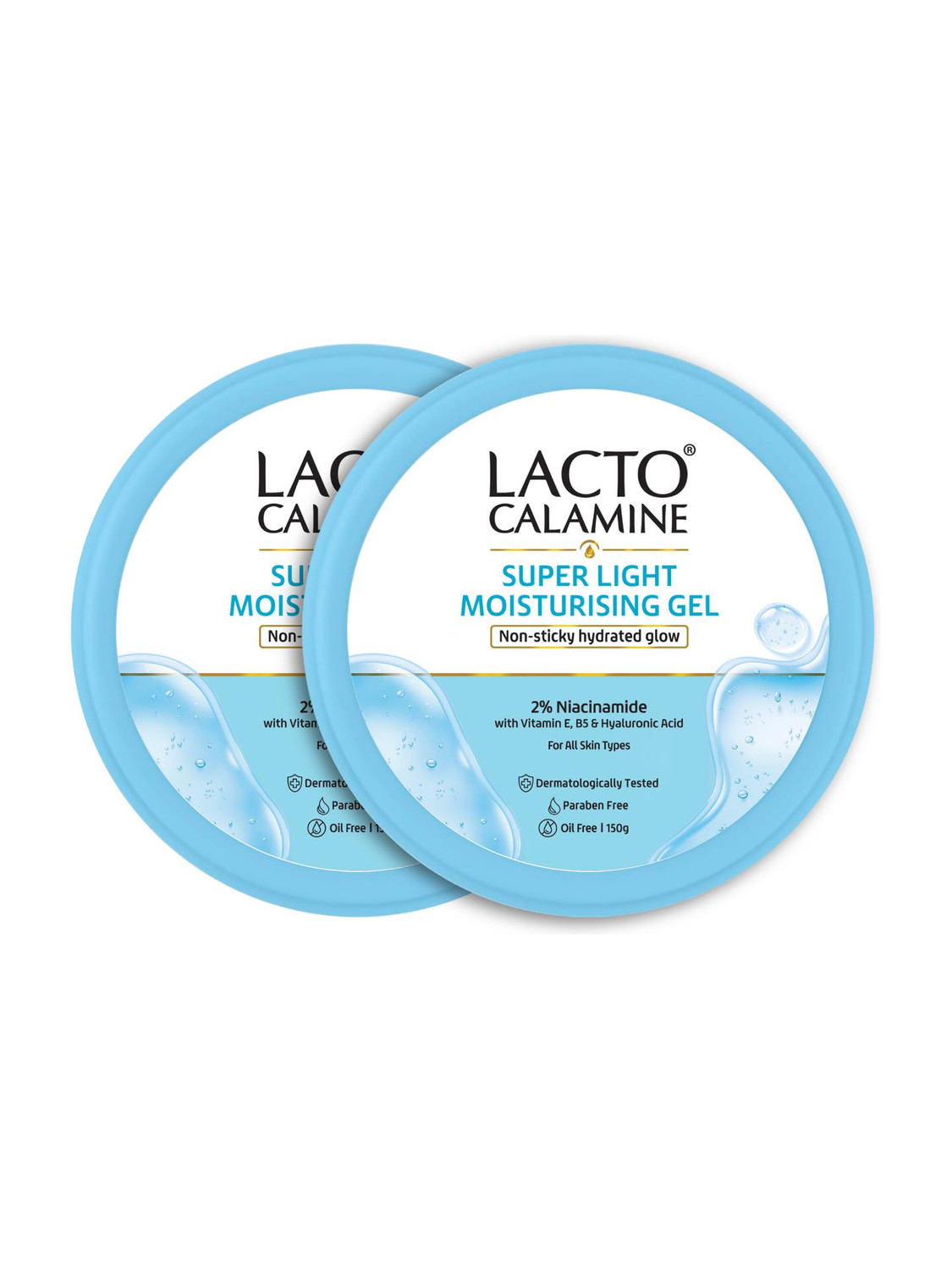 Image of Lacto Calamine Light Moisturising Gel |Non-sticky & Hydrating| Niacinamide & Vit E| Pack of 2