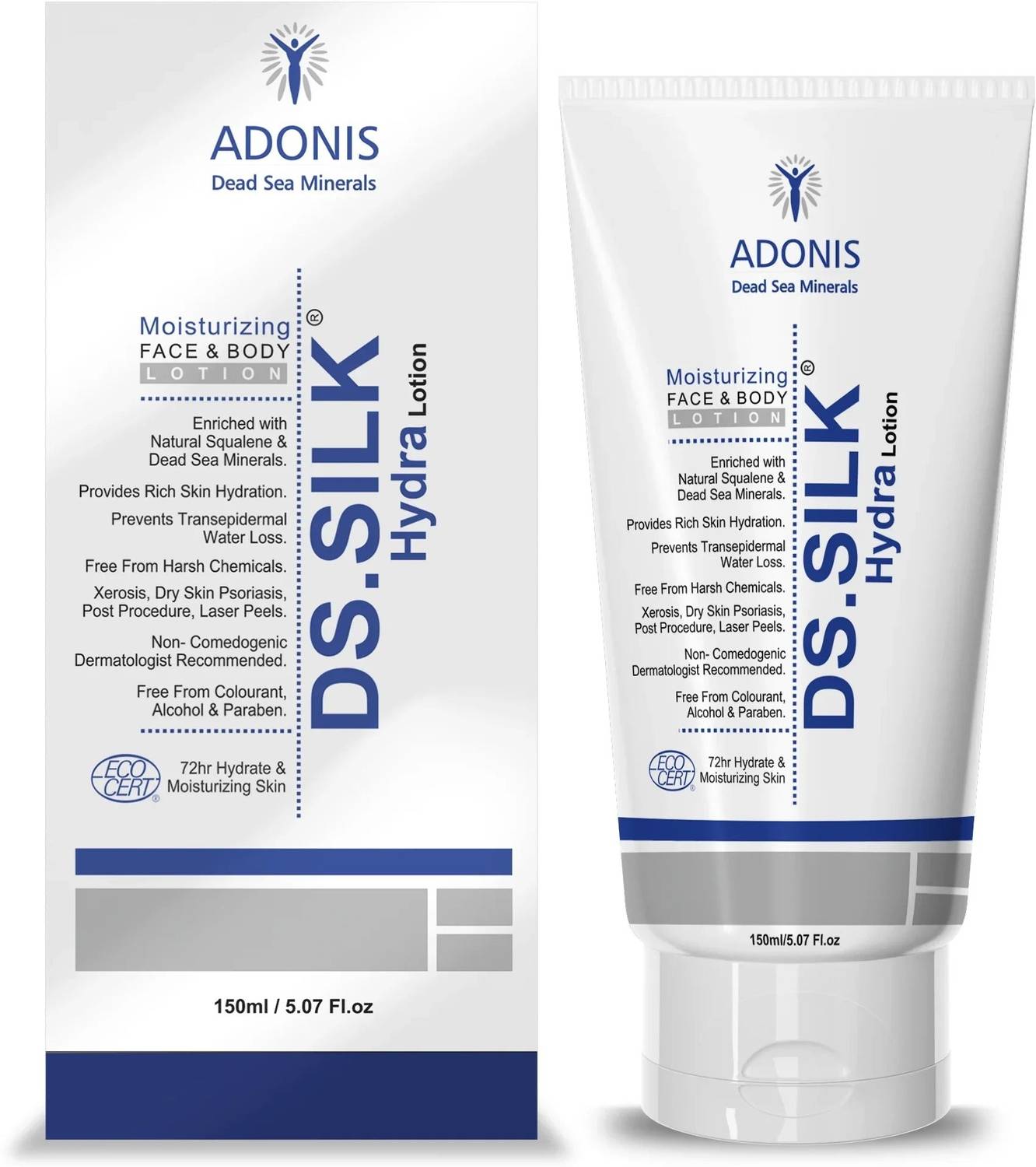 ADONIS DS Silk Hydra Lotion 72 Hour Moisturizer for Dry & Sensitive Skin