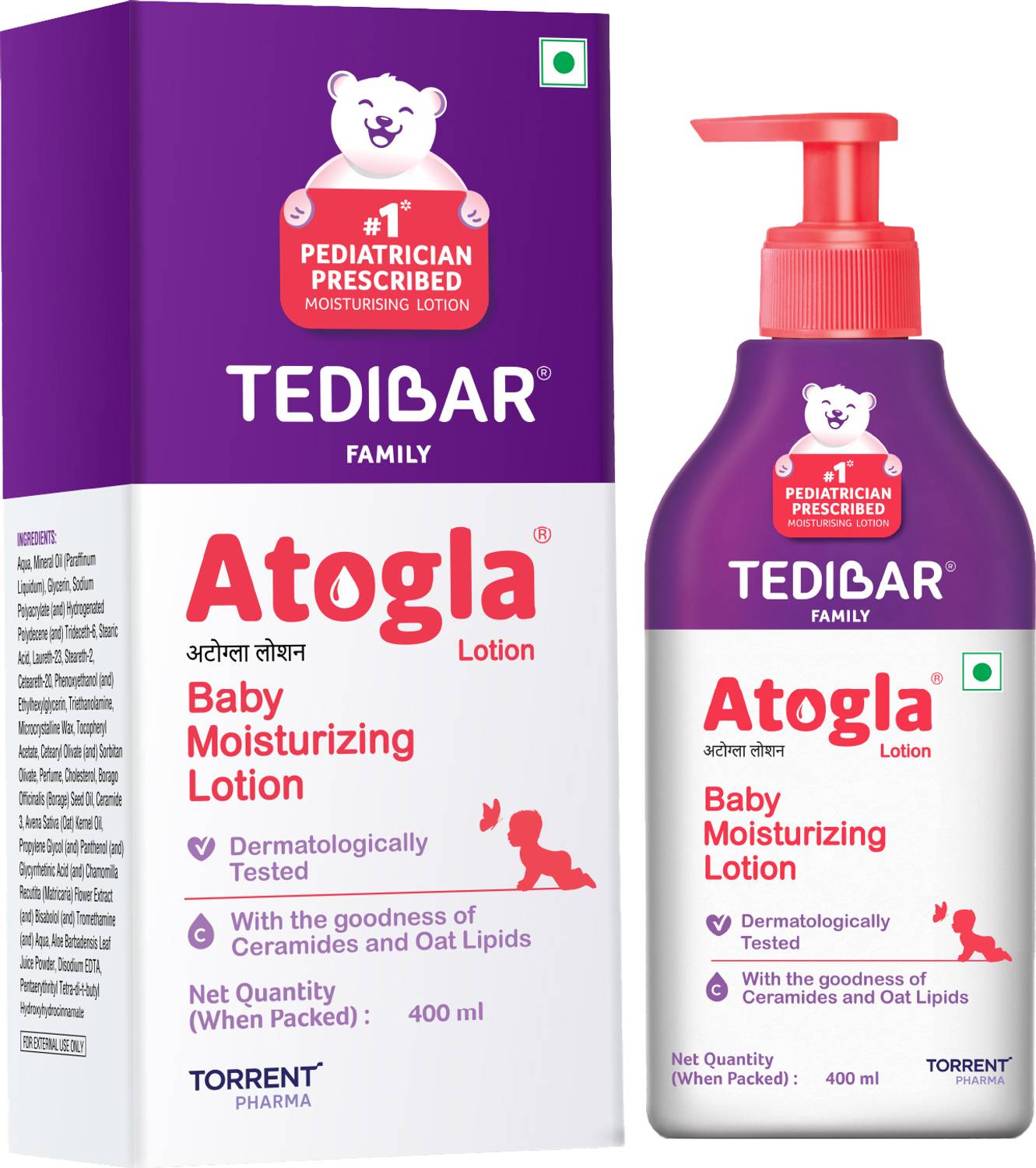 Atogla Baby Moisturising Lotion from Tedibar Family - By Torrent Pharma