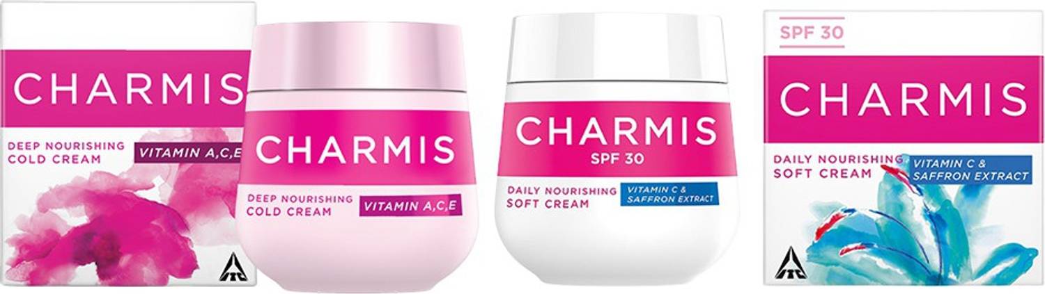 Charmis Deep Nourishing Cold Cream and Daily Nourishing Soft Cream with Vitamins & SPF30