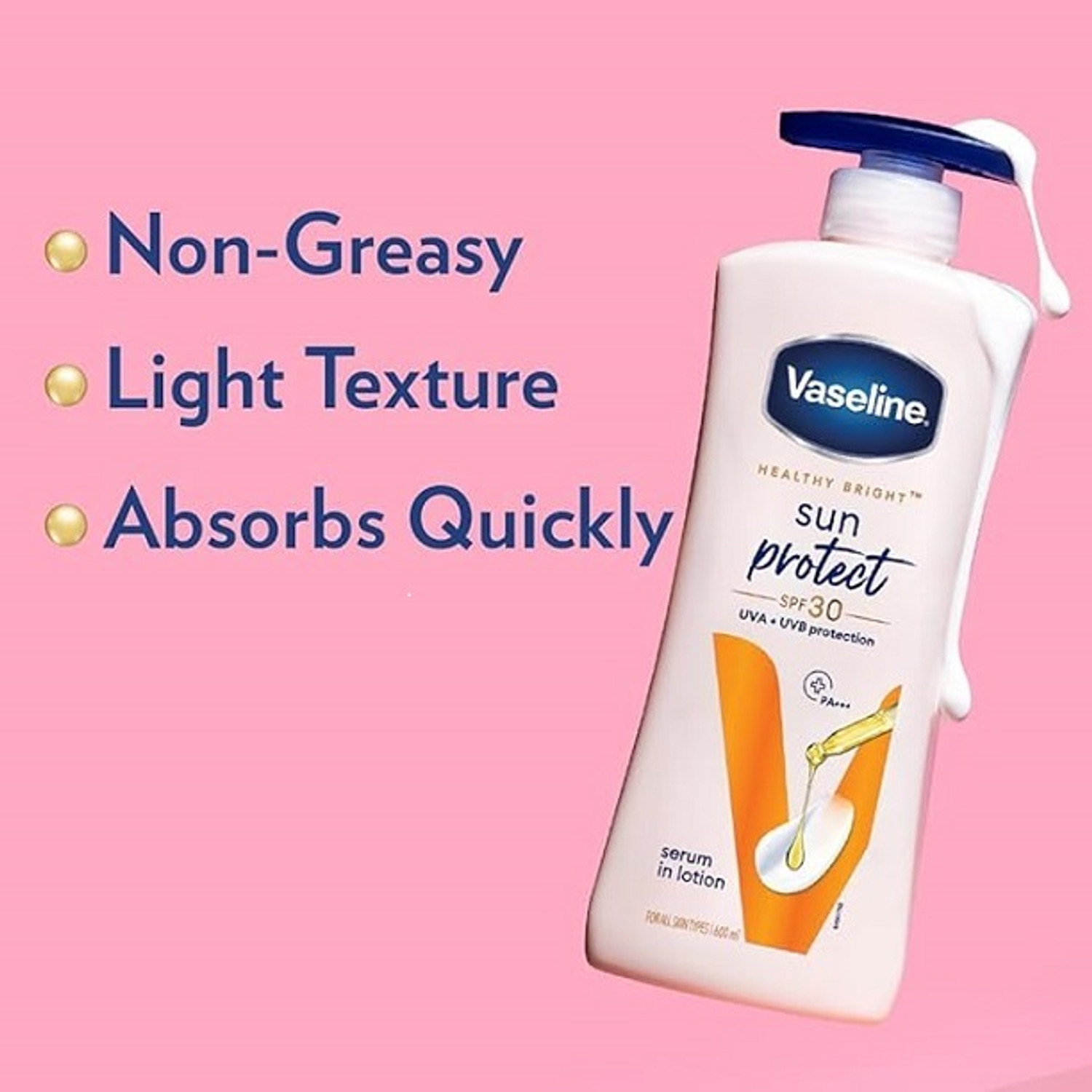 Image of Vaseline Sun Solar Shield SPF 30 Body Lotion