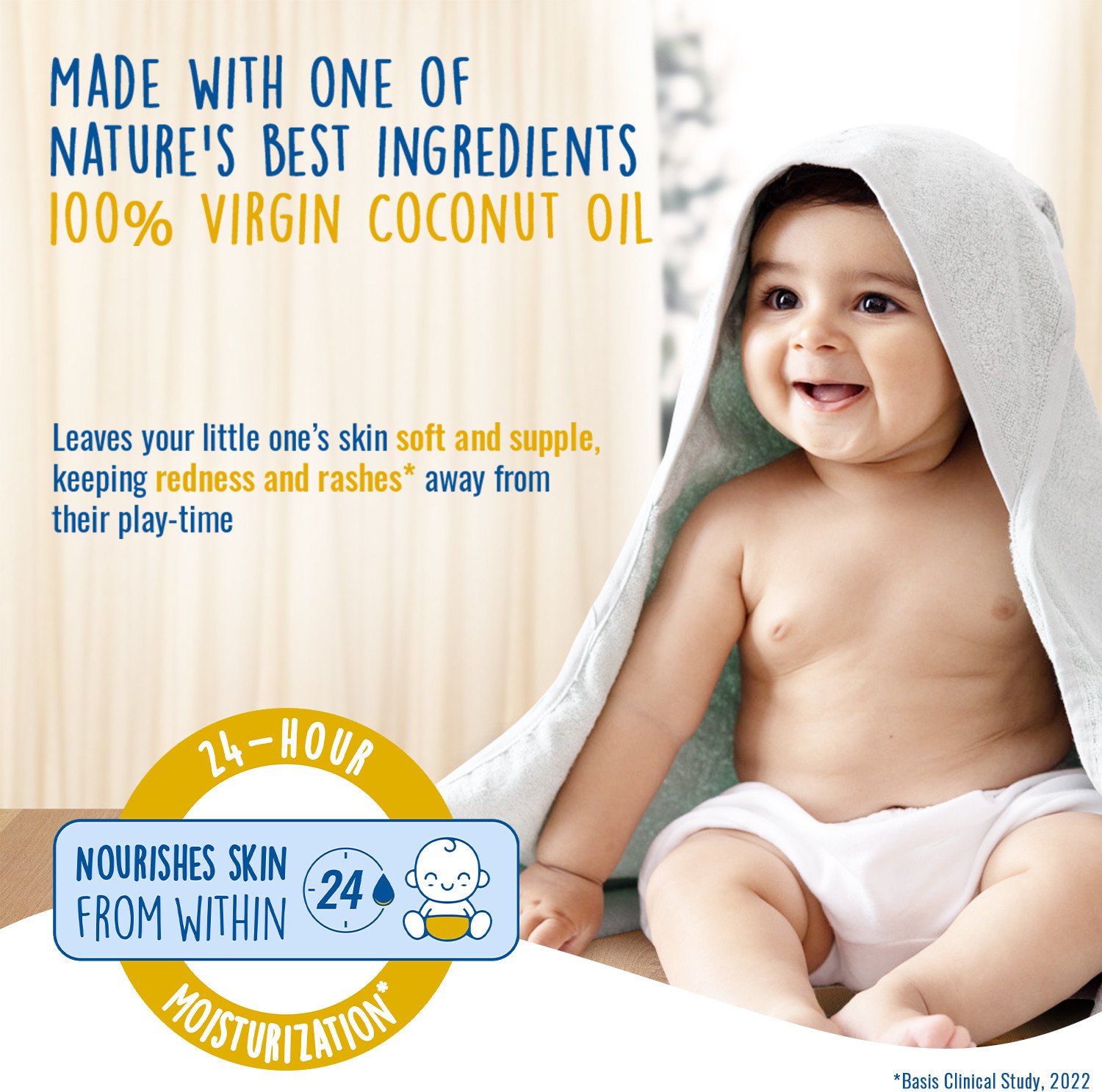 Image of Parachute Advansed Baby Lotion for New Born Babies | Virgin Coconut Oil & Milk | 410+200ml