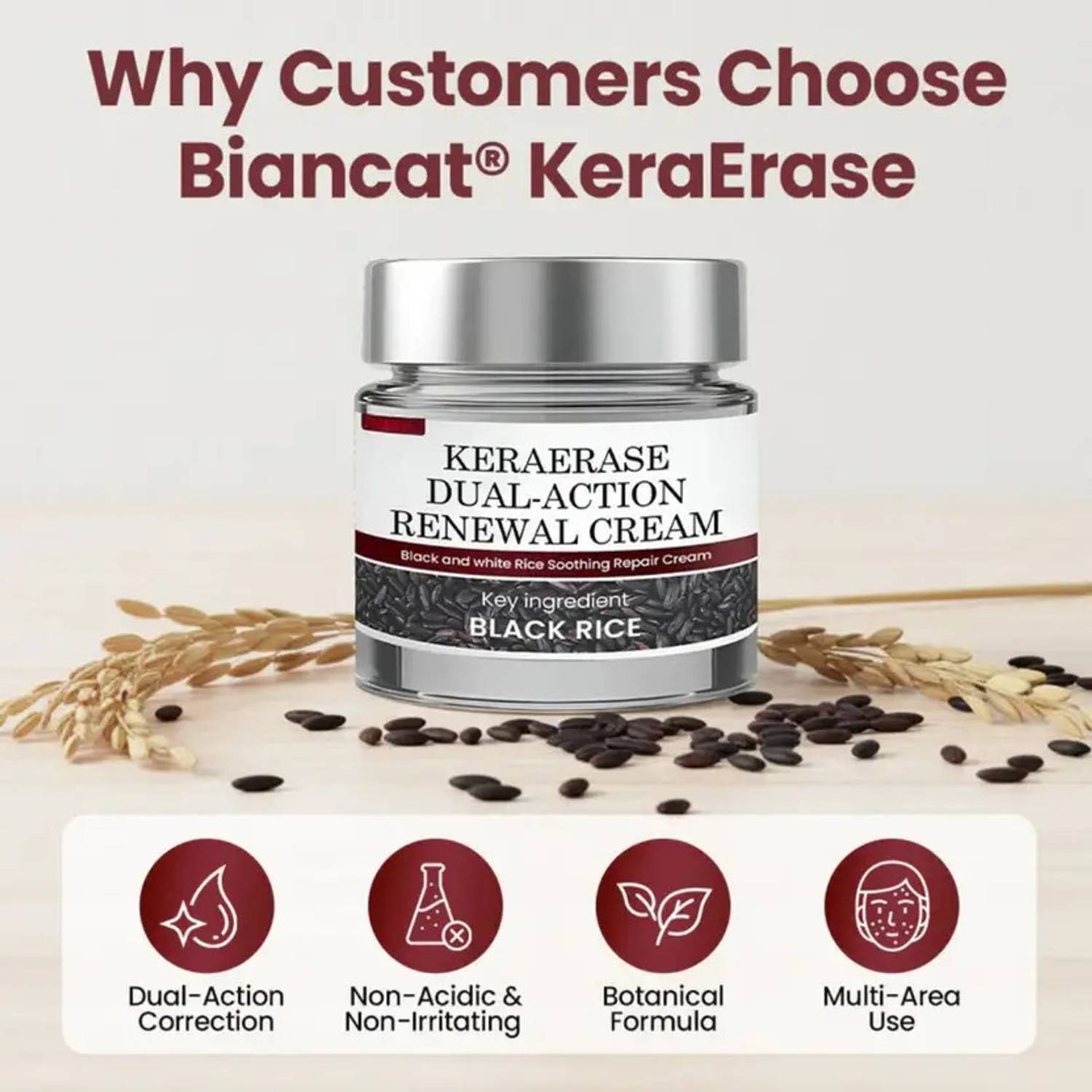 CHIWA Keraerase Dual Action Renewal Cream | For Refined Daily