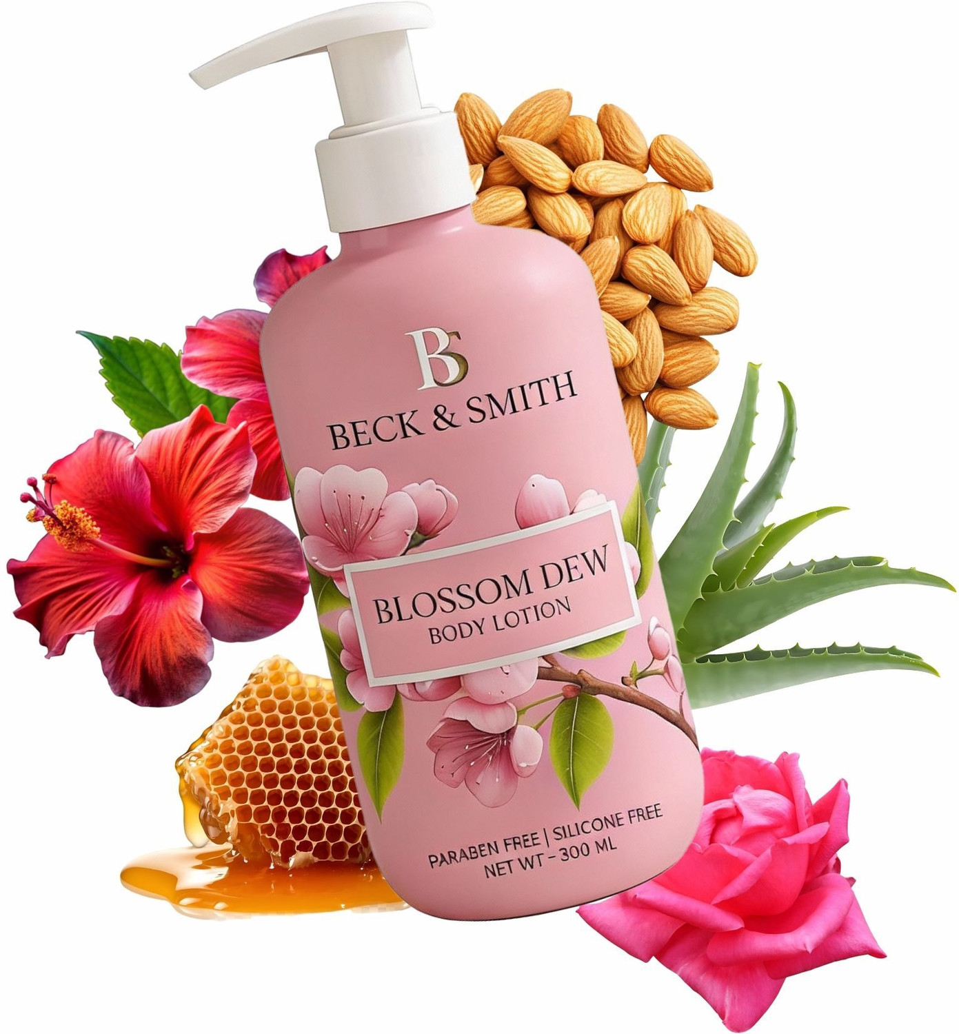 Image of BECK AND SMITH Blossom dew moisturiser body lotion for men and women for normal to dry skin