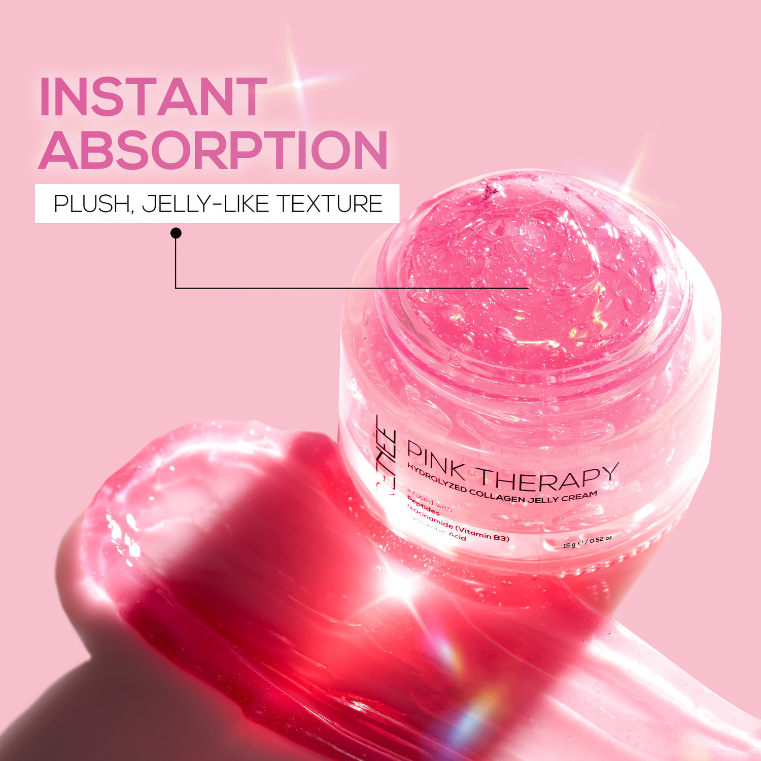 Image of Renee Pink Therapy Hydrolyzed Collagen Overnight Sleeping Jelly Mask, Plumps Skin