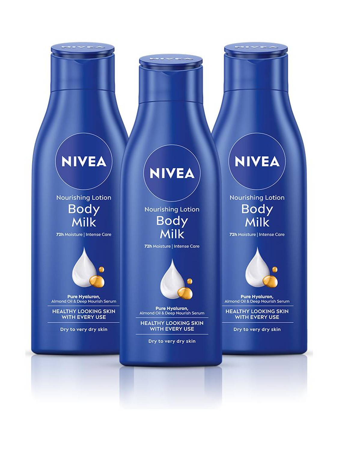 Image of NIVEA Body Milk Combo, Lotion Moisturizer, Deep Moisture Serum, Normal Skin