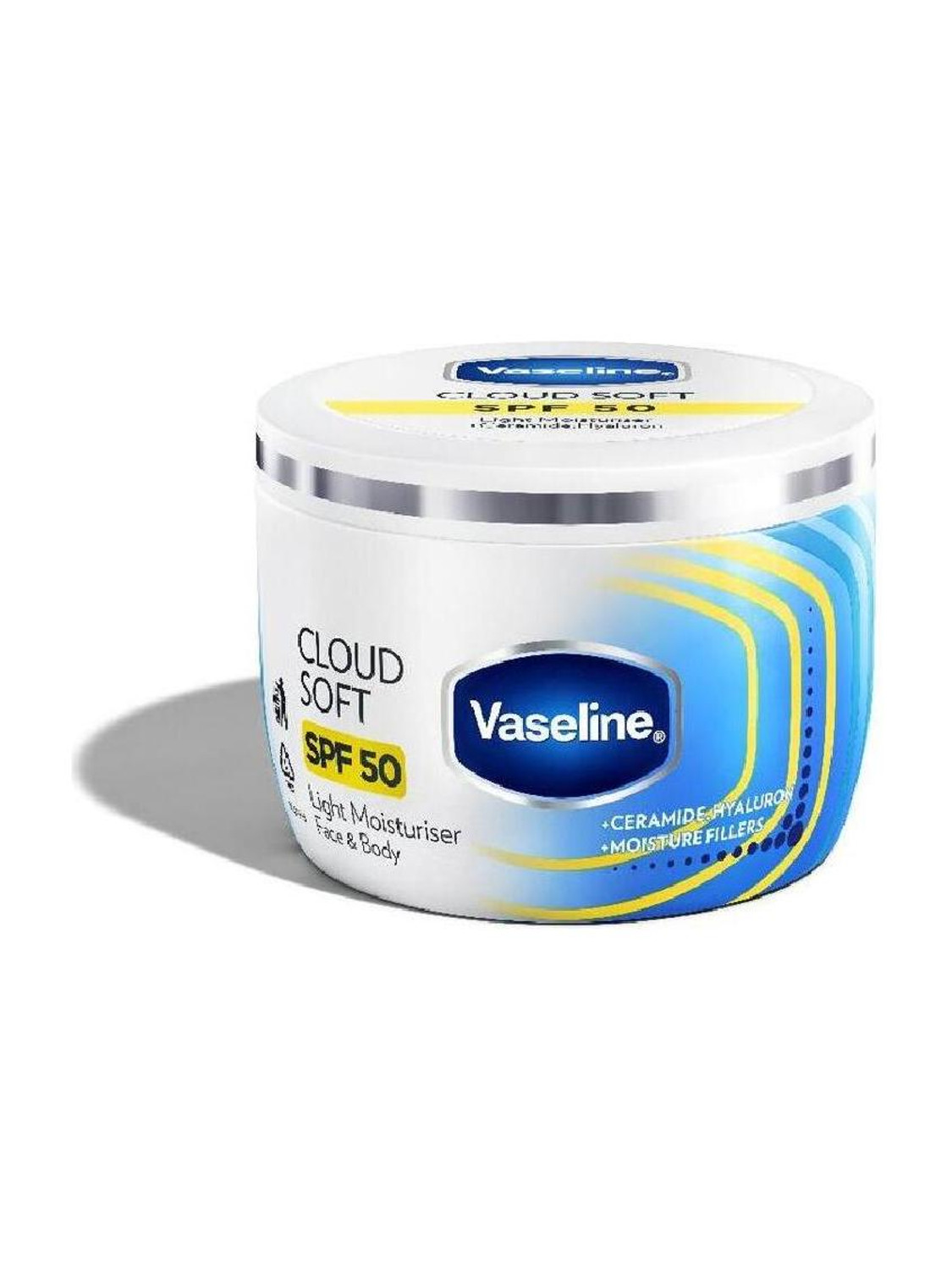Vaseline Cloud Soft SPF 50 Light Moisturiser|Ceramides & Hyaluron|Non-Sticky Hydration