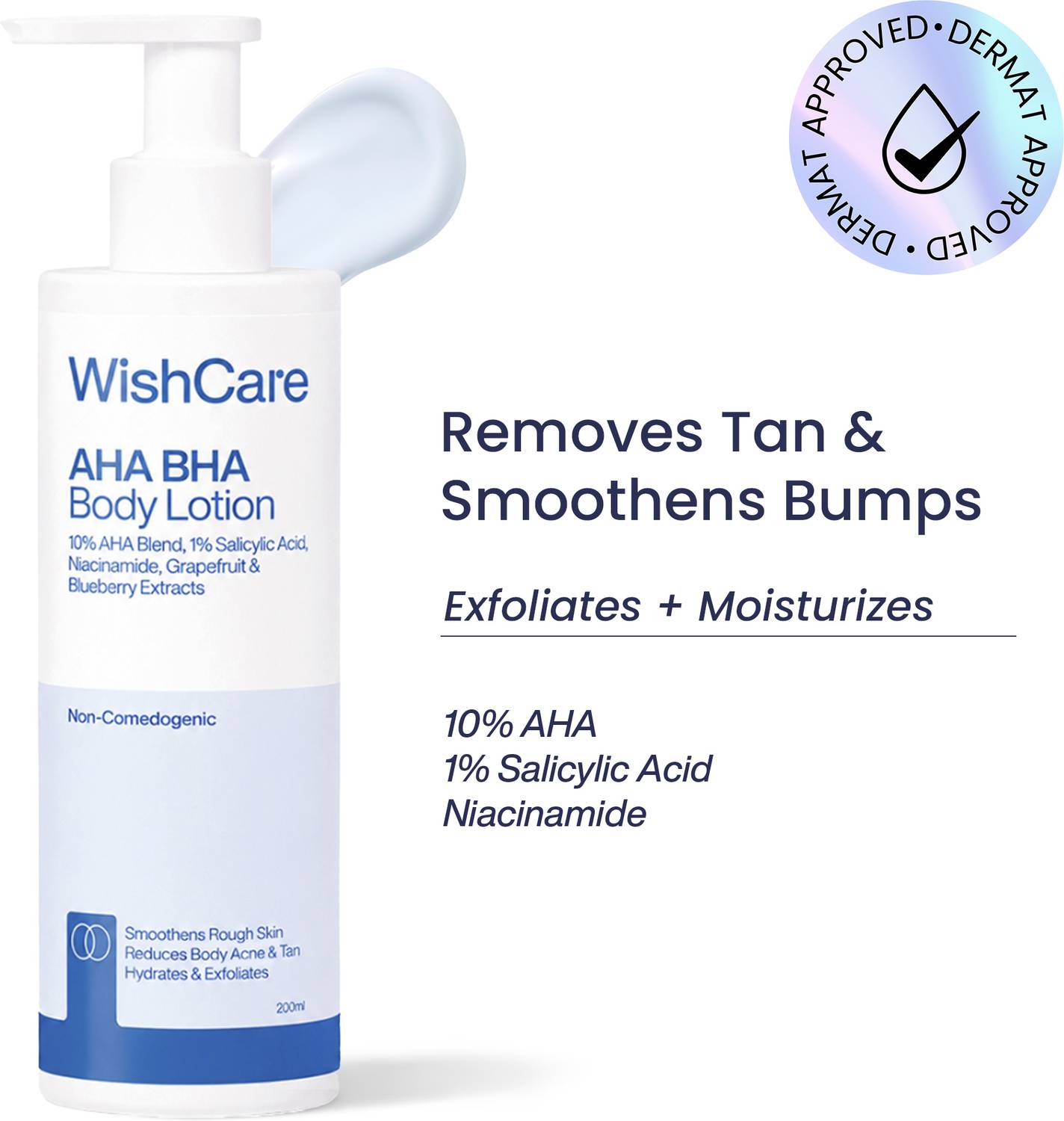 WishCare AHA BHA Body Lotion For Men & Women - Image 1