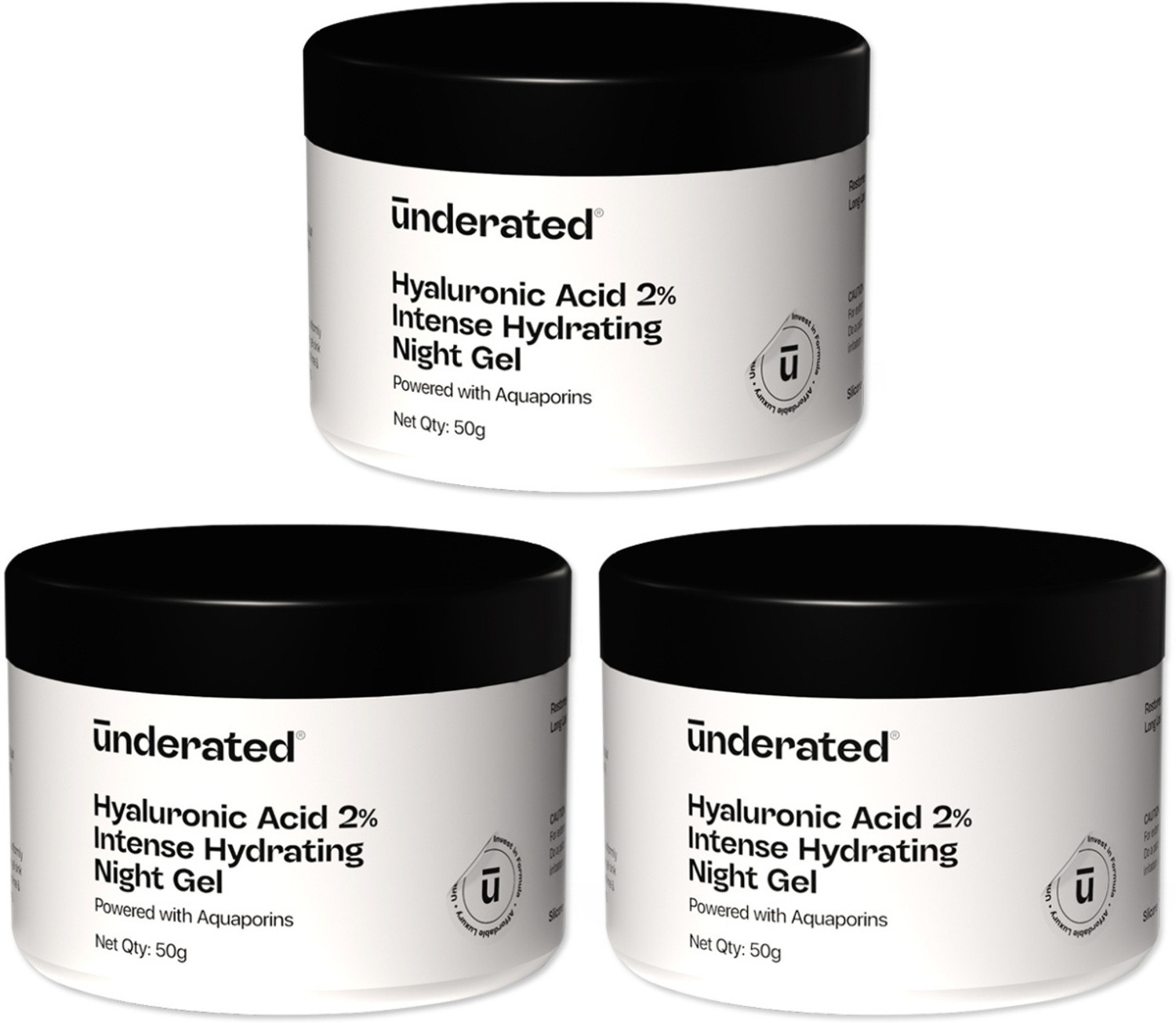Image of UNDERATED Hyaluronic Acid 2% Intense Hydrating Night Gel Powered with Aquaporins