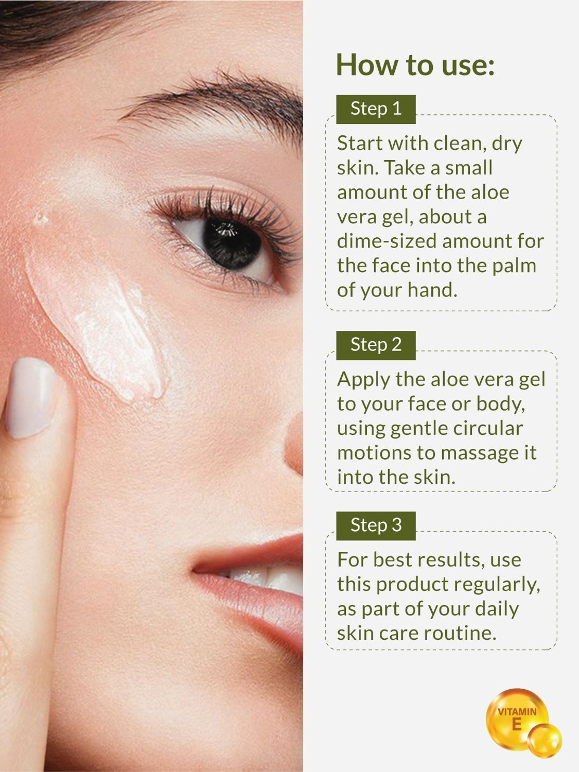 Image of Lotus Botanicals 100% Pure Aloe Vera Gel with Vitamin E | Soothing Gel for Skin and Hair