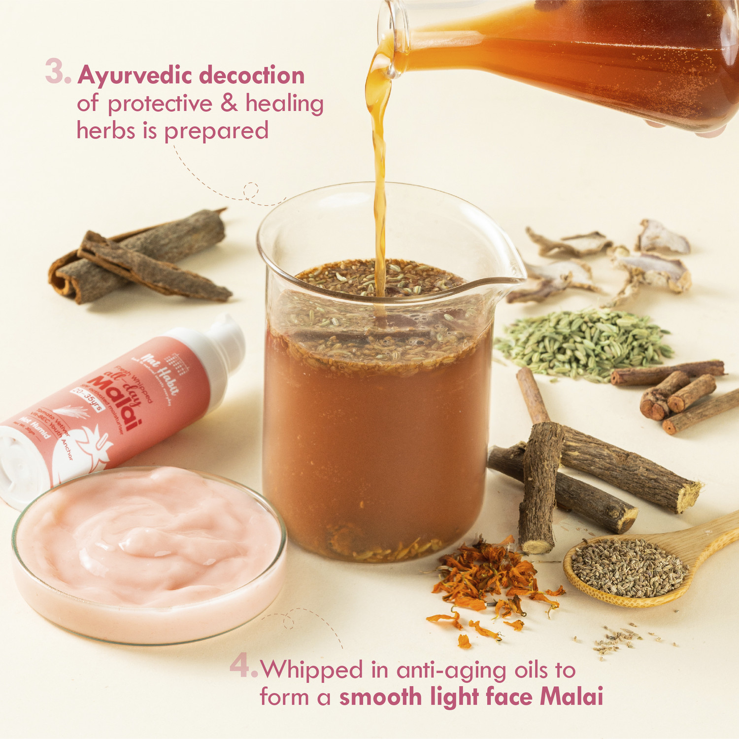Image of Nat Habit Tomato Vetiver Malai Face Cream With Vitamin C Moisturizer For Summers