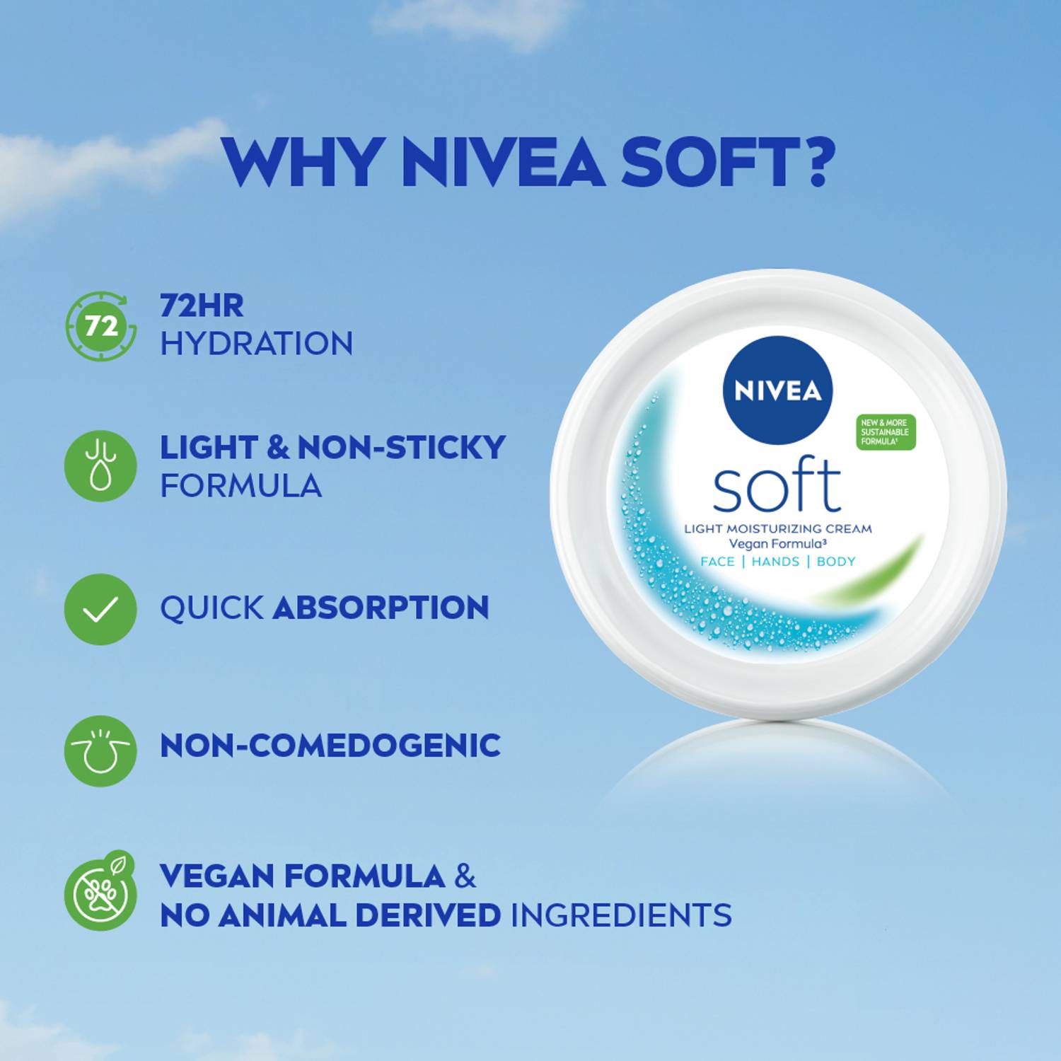 NIVEA Soft Light Vitamin E Face & Body Moisturizer - Image 5