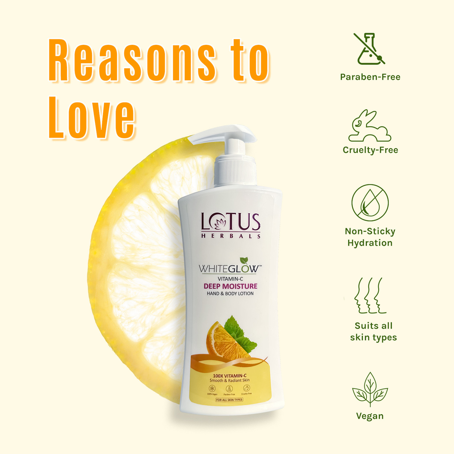 Image of LOTUS HERBALS WhiteGlow Vitamin C Deep Moisture Hand & Body Lotion