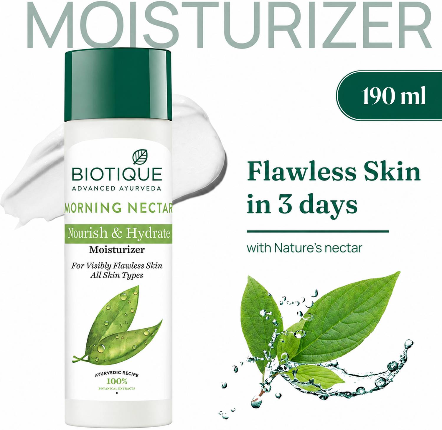 BIOTIQUE Morning Nectar Flawless Skin Moisturizer | 24H Deep Moisture